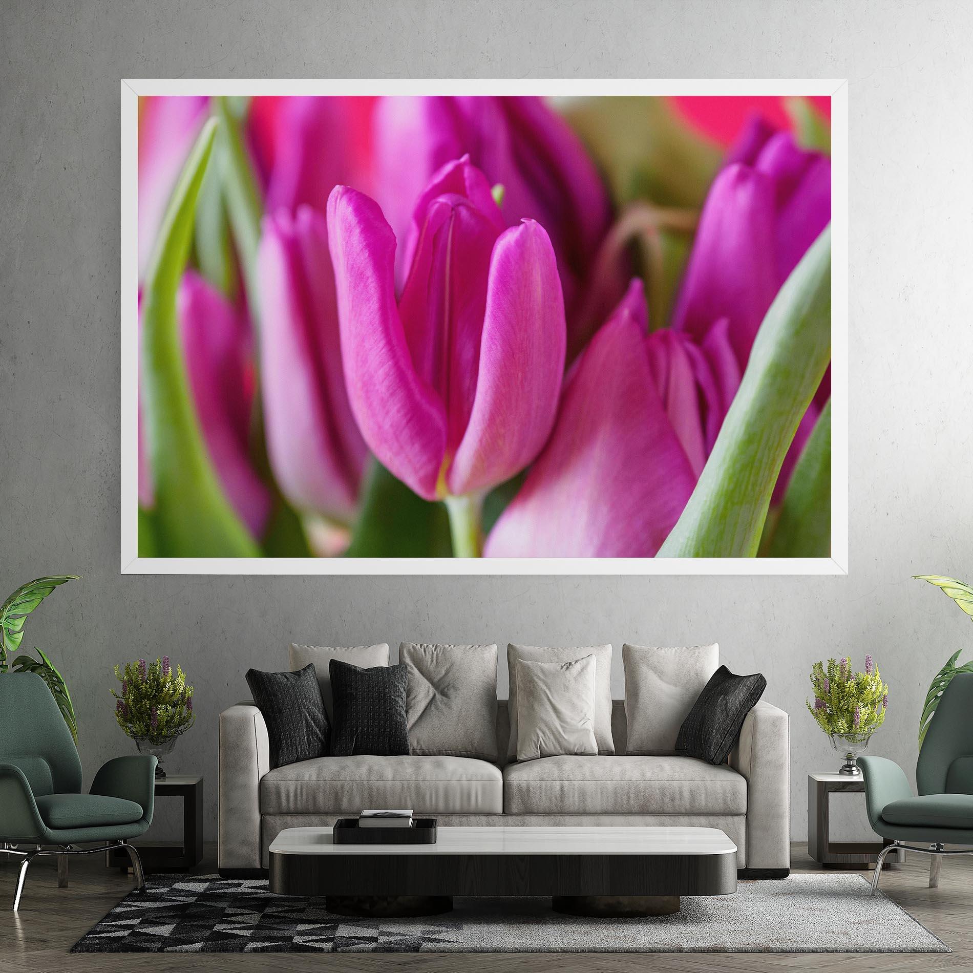 Leinwandbild Purple Tulip Close Up mockup 7