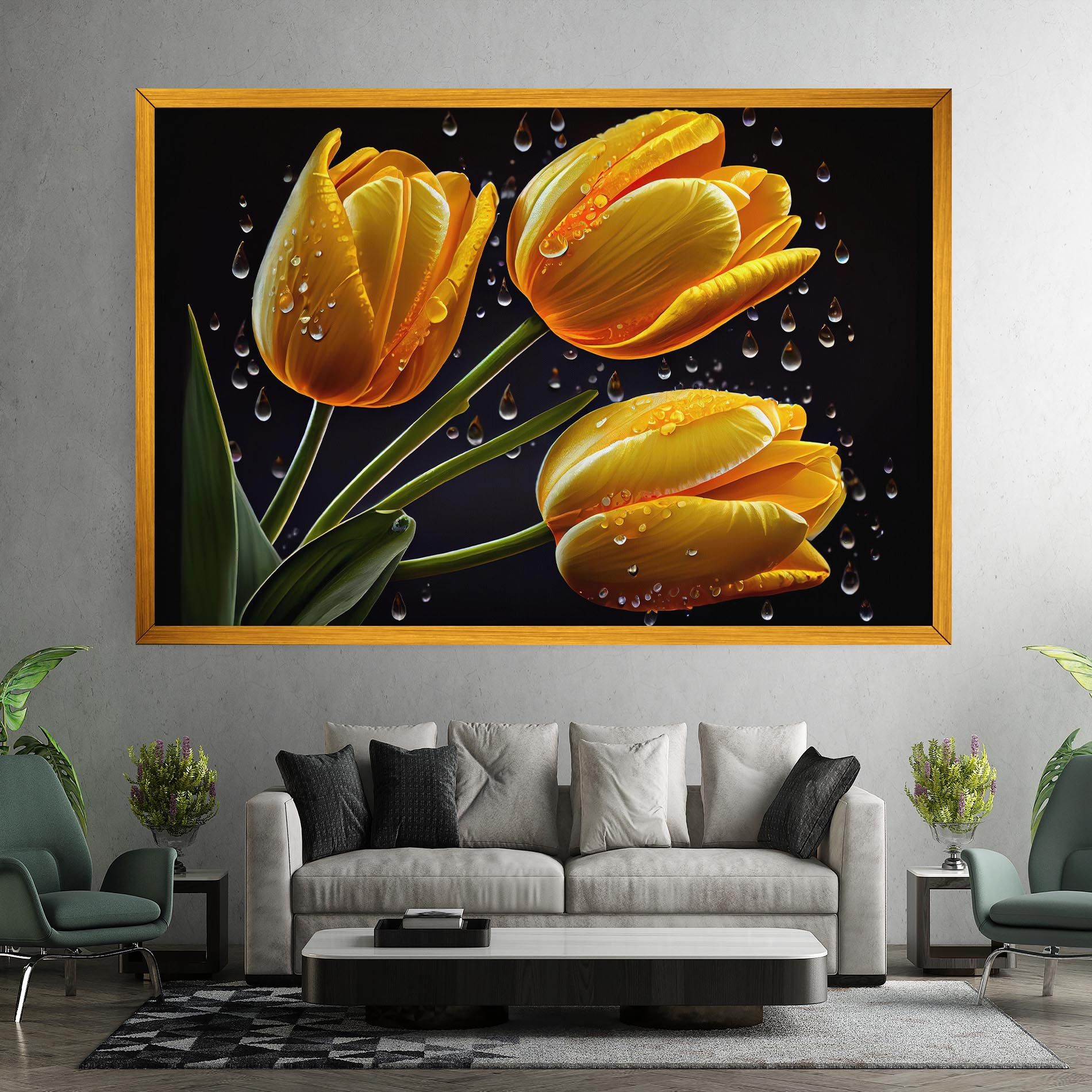 3 Yellow Tulips mockup 7