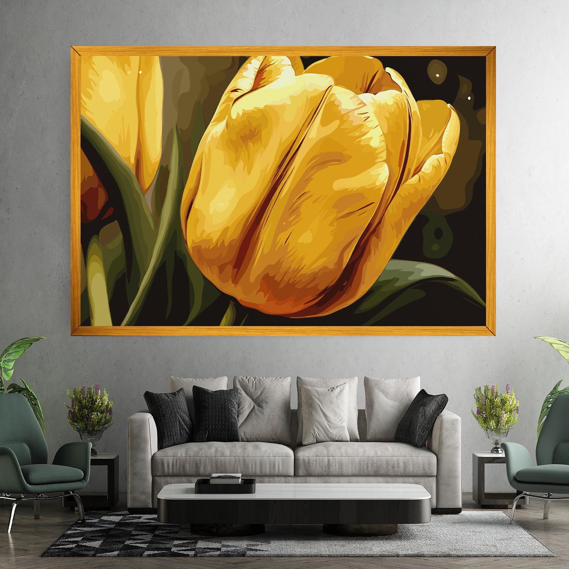 Leinwandbild Big Yellow Tulip mockup 7