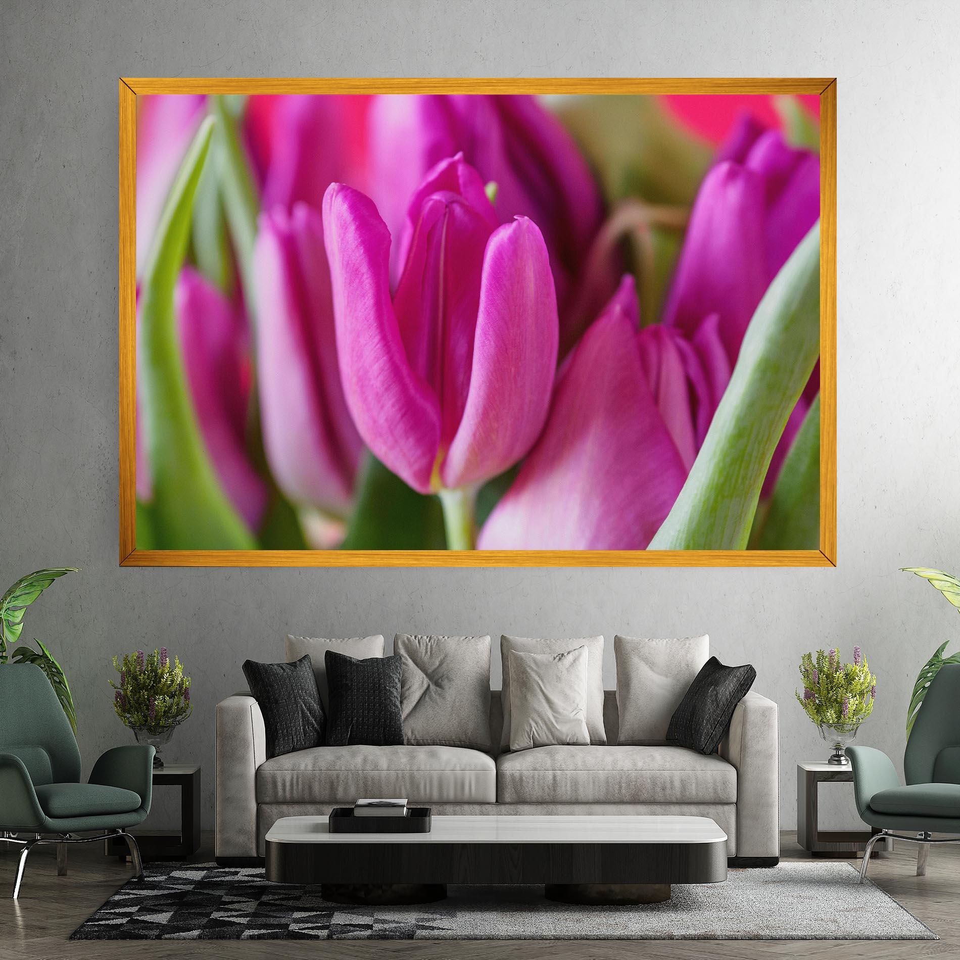 Leinwandbild Purple Tulip Close Up mockup 7