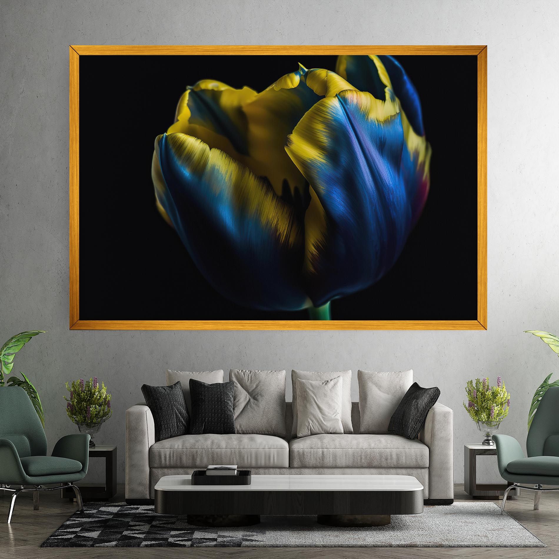 Yellow Blue Tulip mockup 7