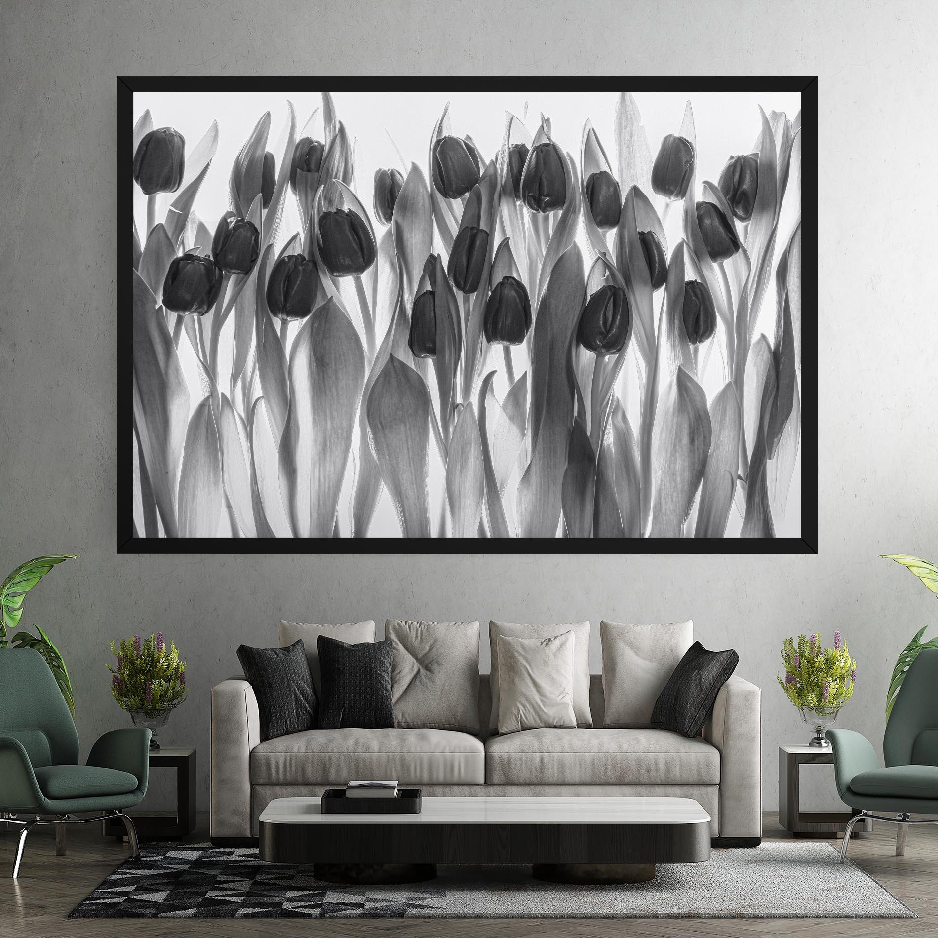Leinwandbild Grey Tulips mockup 7