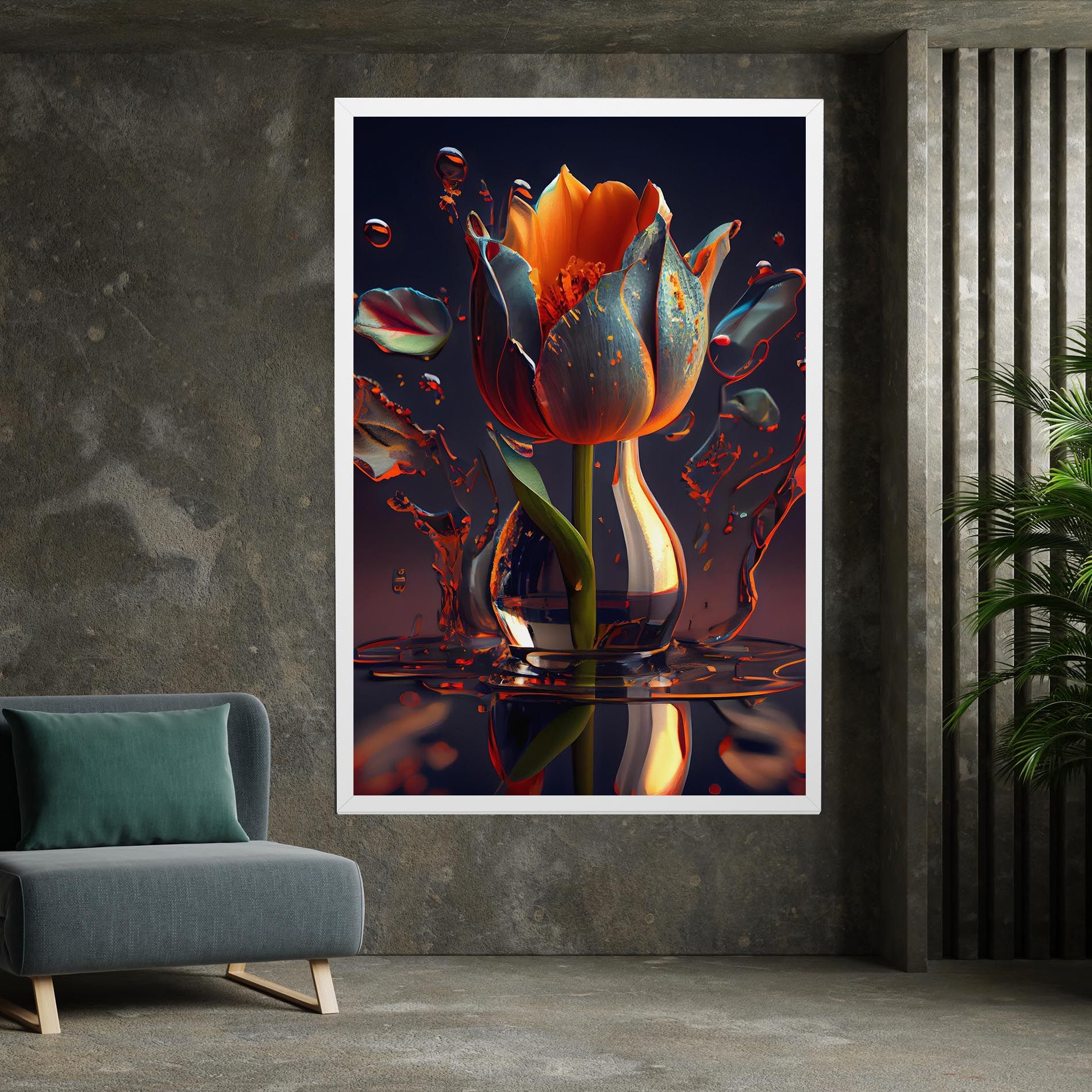 Black Tulip In Vase mockup 7
