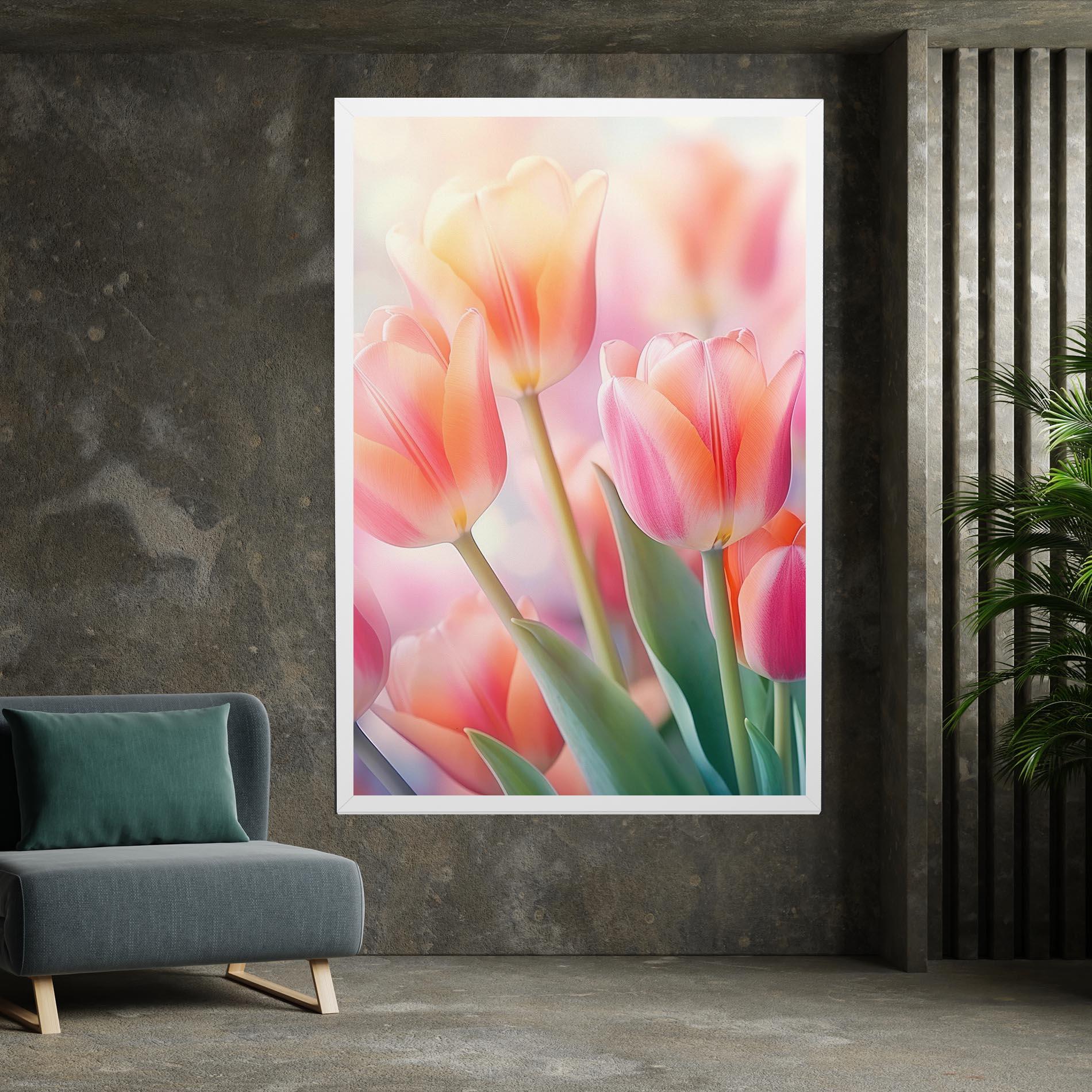Leinwandbild Dreamy Tulips mockup 7