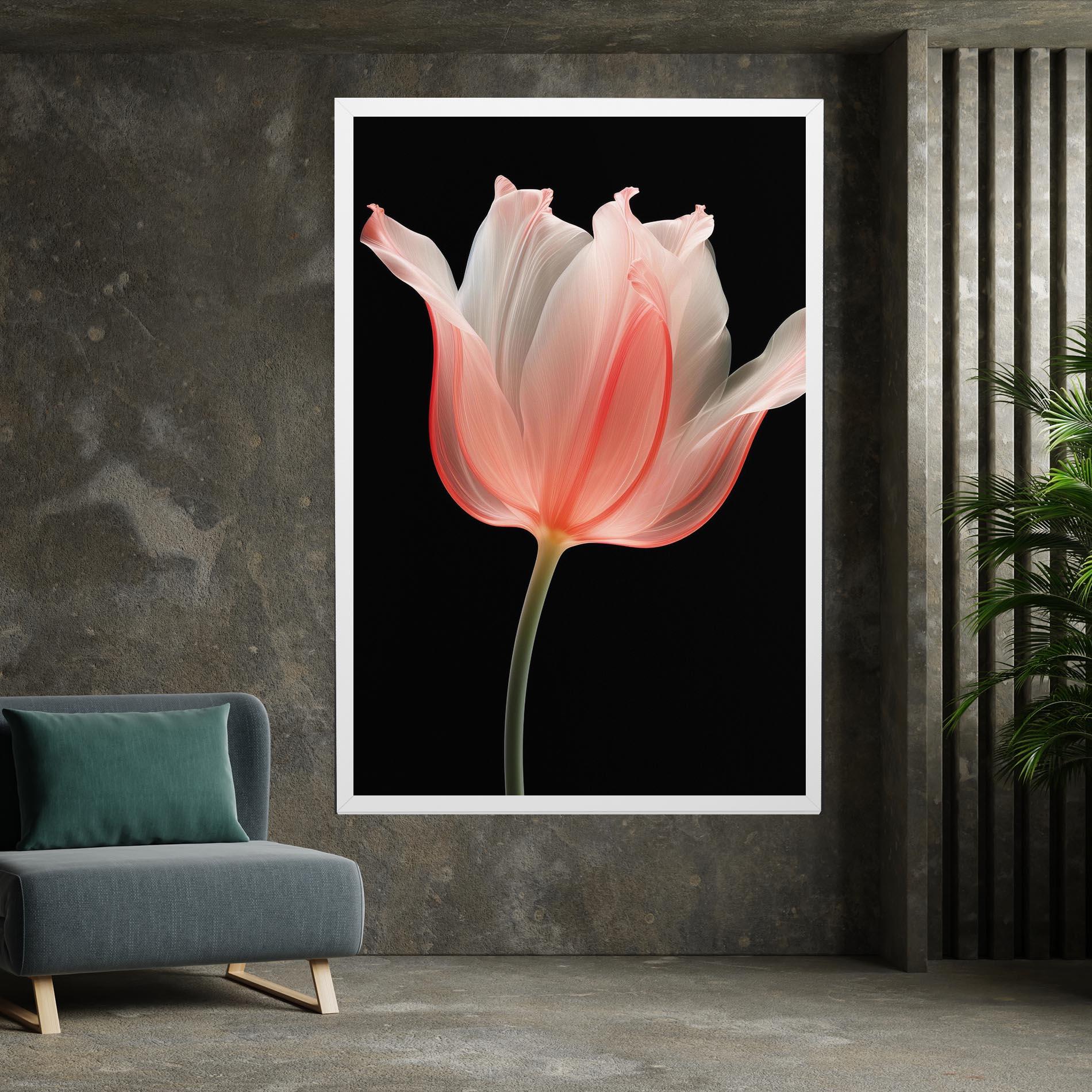 Leinwandbild Pastel Pink Tulip mockup 7