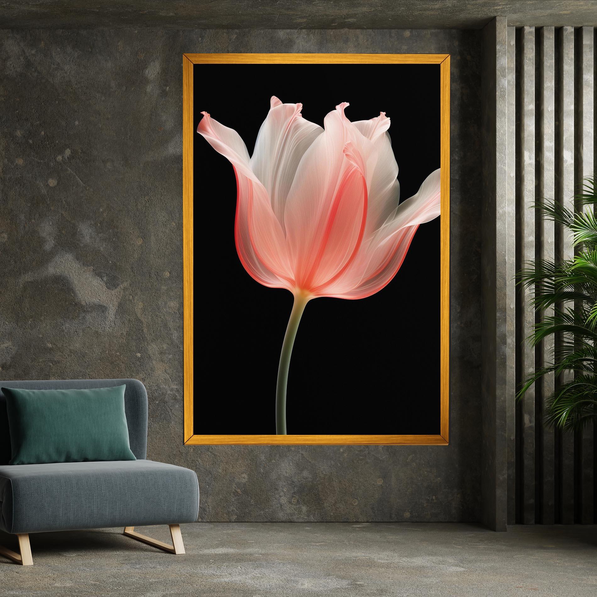 Leinwandbild Pastel Pink Tulip mockup 7