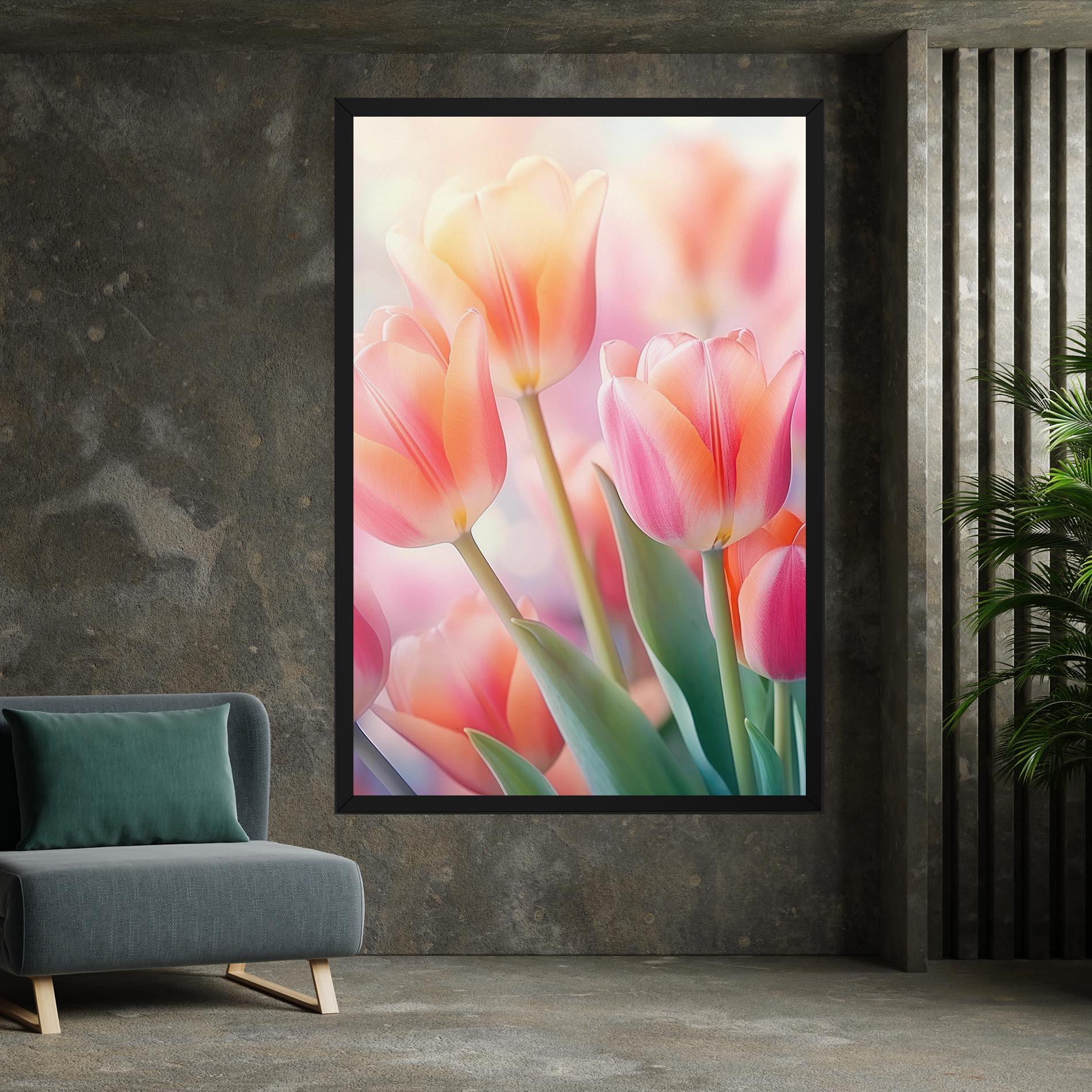 Leinwandbild Dreamy Tulips mockup 7