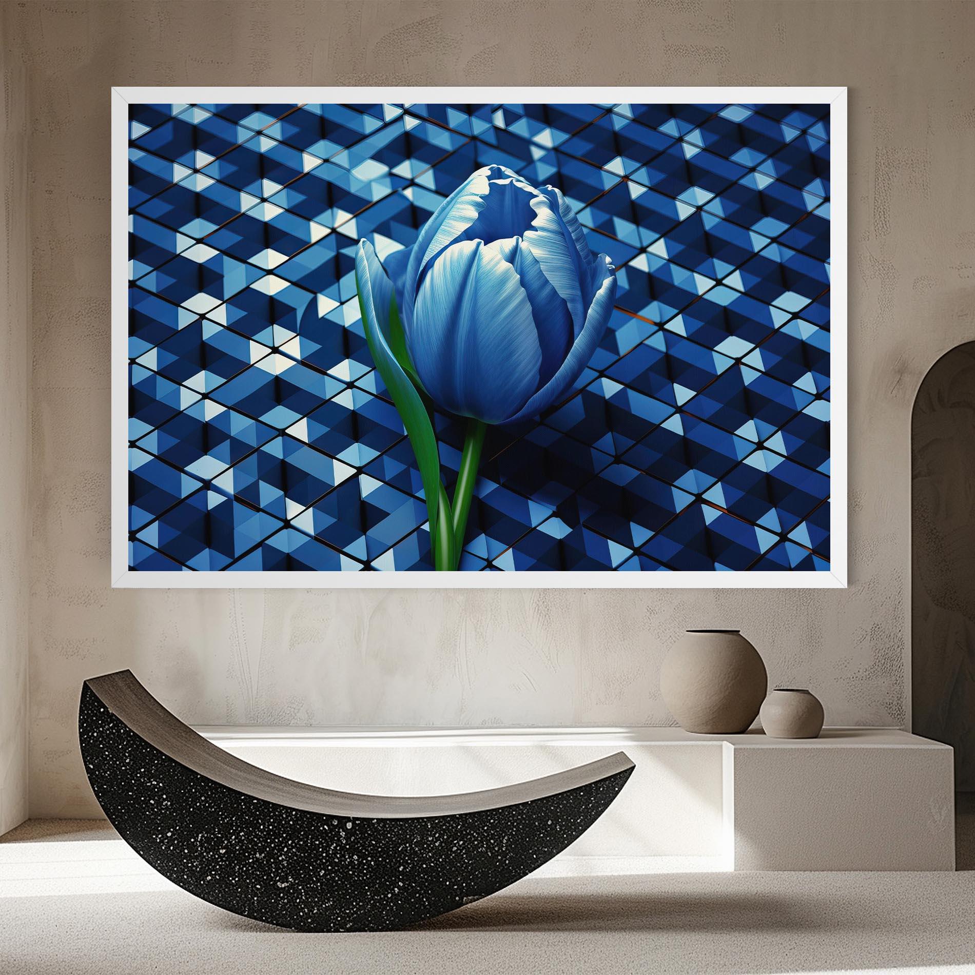 Leinwandbild Blue Tulip mockup 8