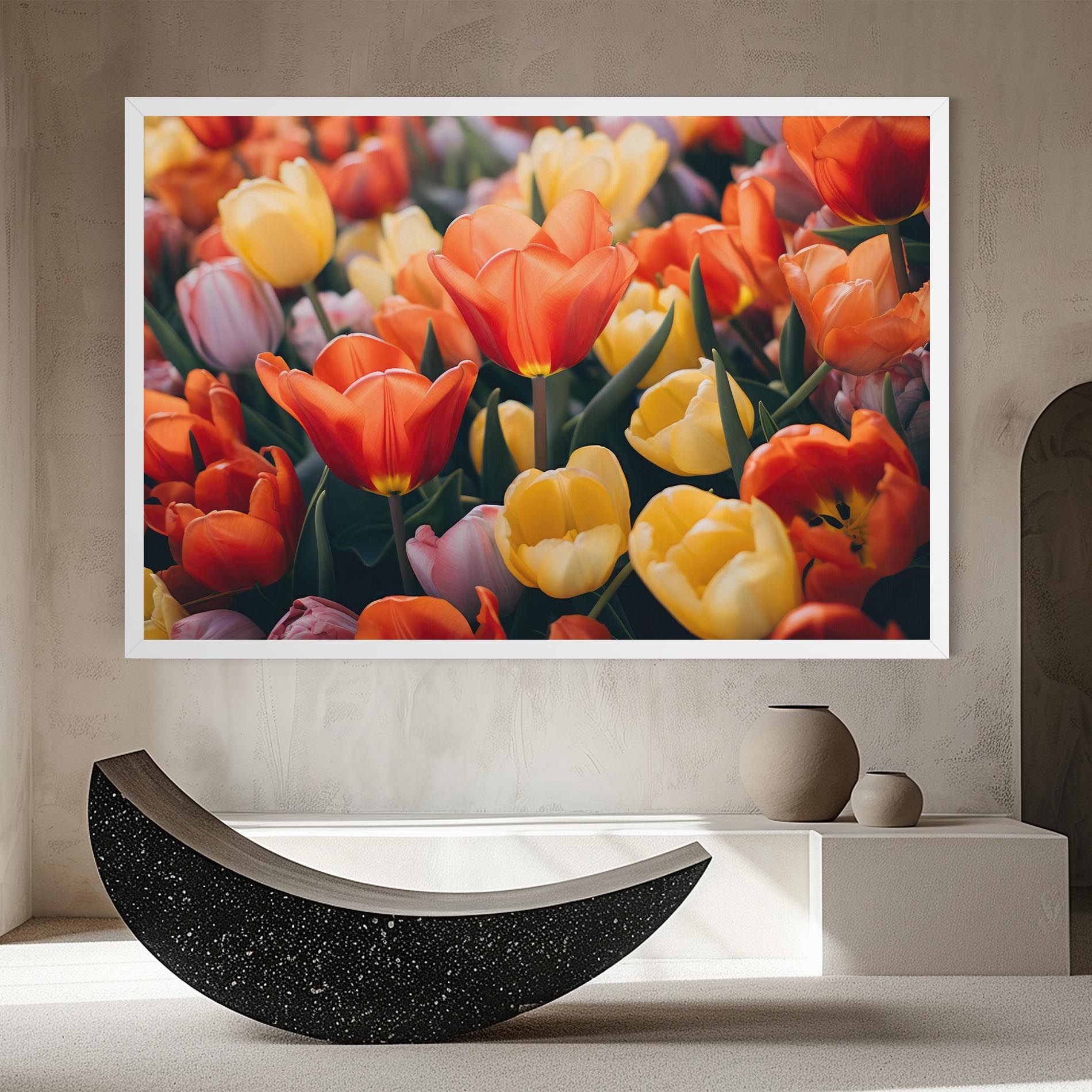 Orange Yellow Tulips mockup 8