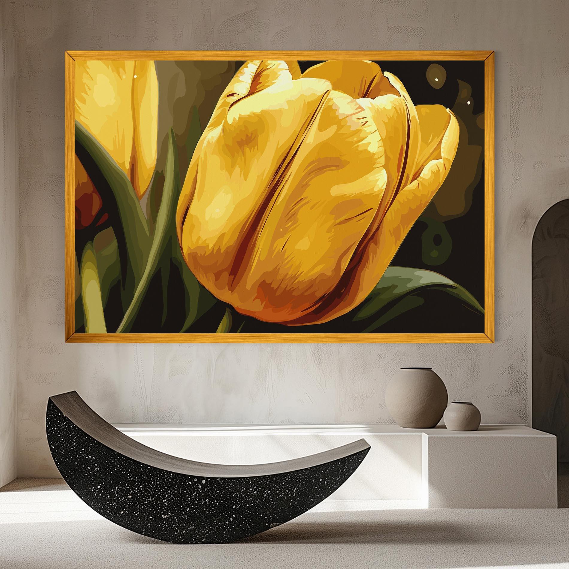 Leinwandbild Big Yellow Tulip mockup 8