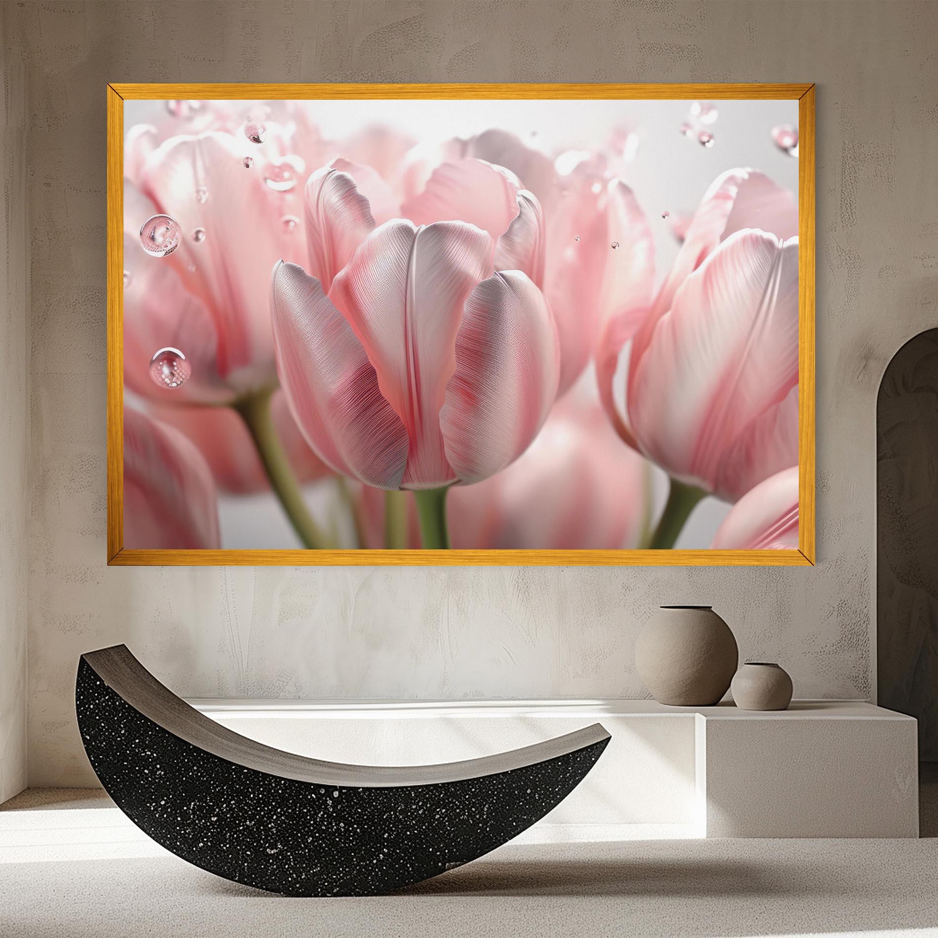 Leinwandbild Pink Pretty Tulips mockup 8