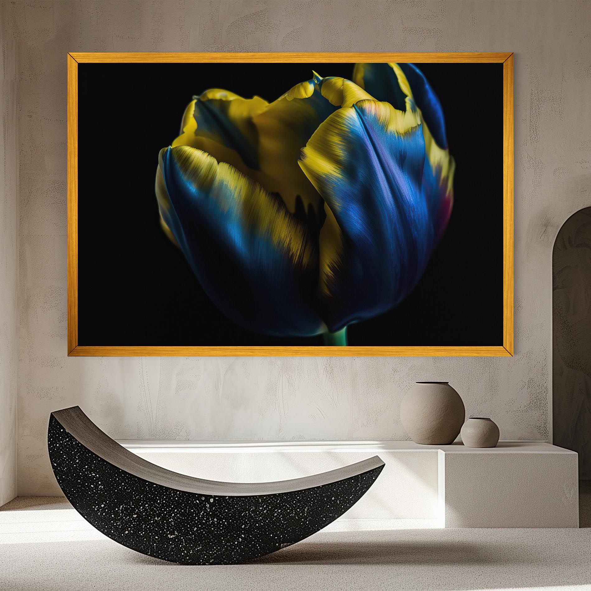 Yellow Blue Tulip mockup 8