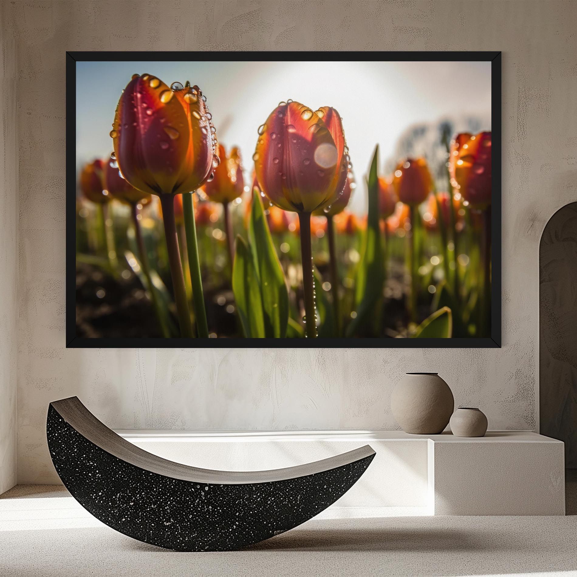 Orange Tulips After Rain mockup 8