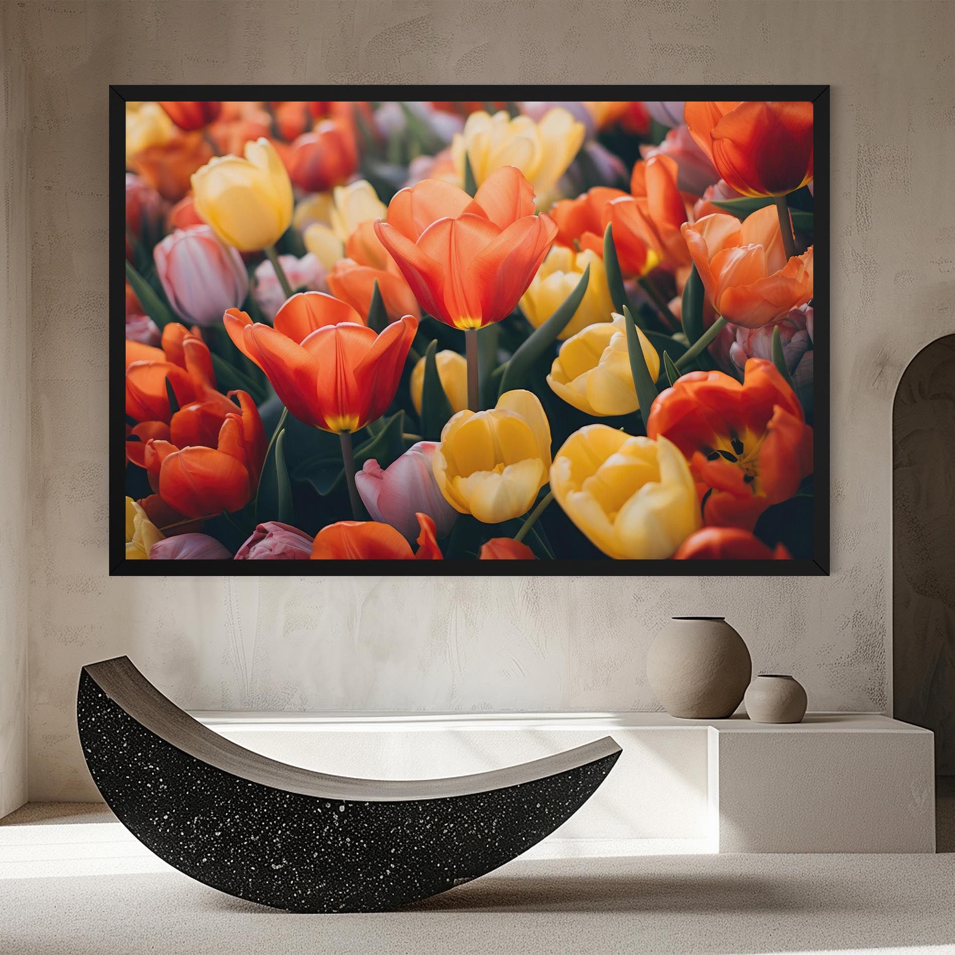 Orange Yellow Tulips mockup 8