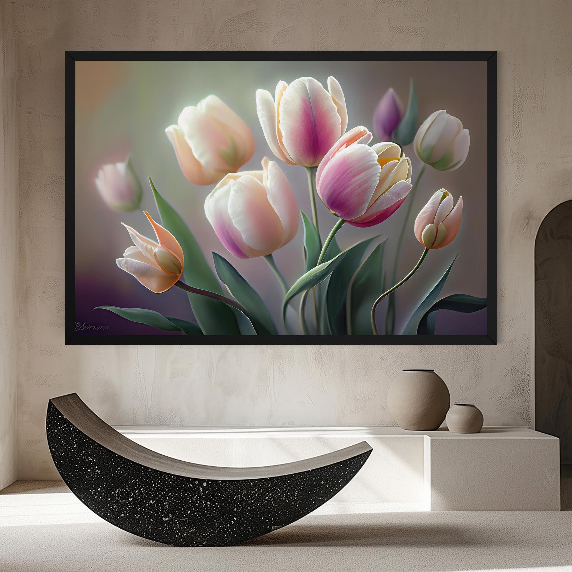 Leinwandbild Pretty Tulips mockup 8