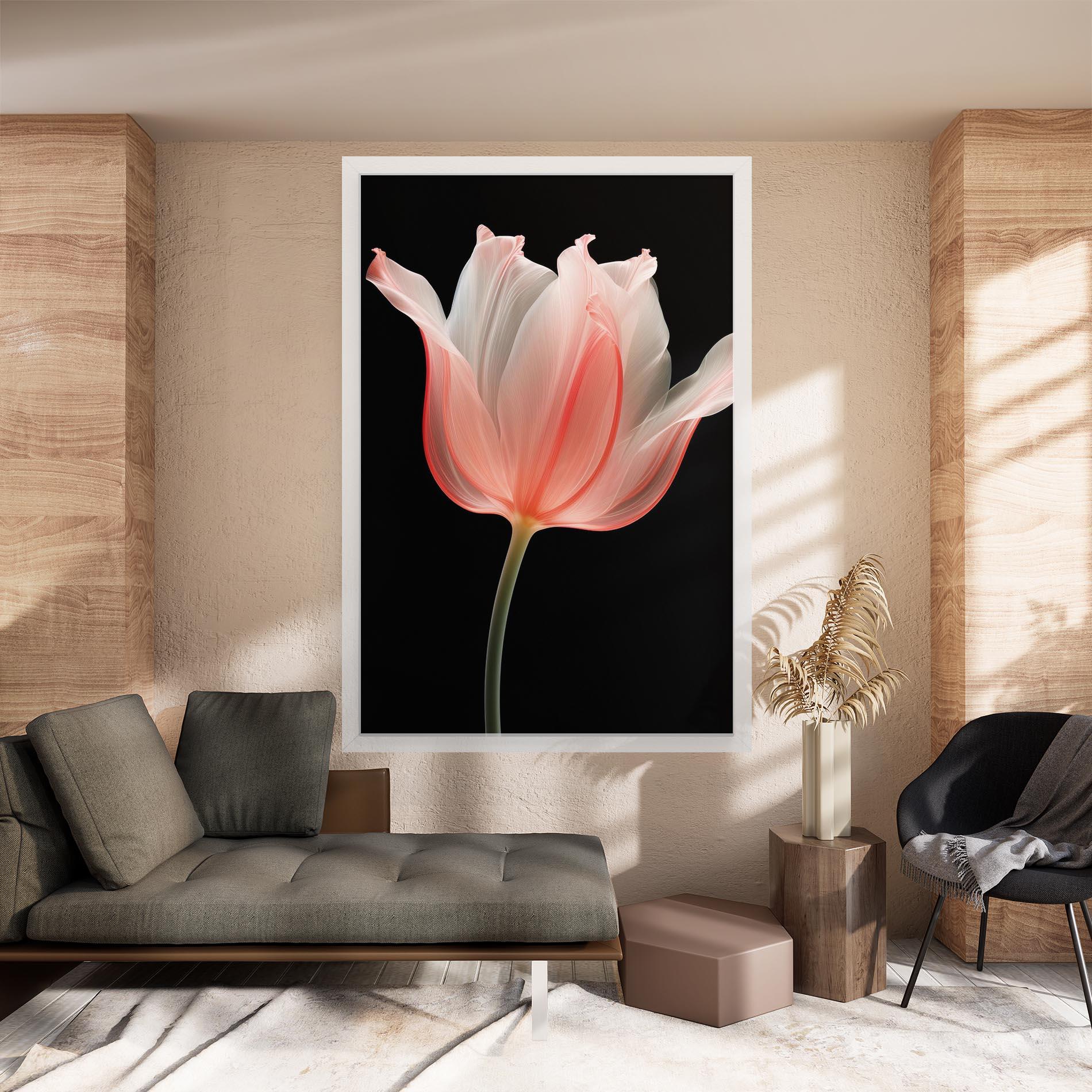 Leinwandbild Pastel Pink Tulip mockup 8