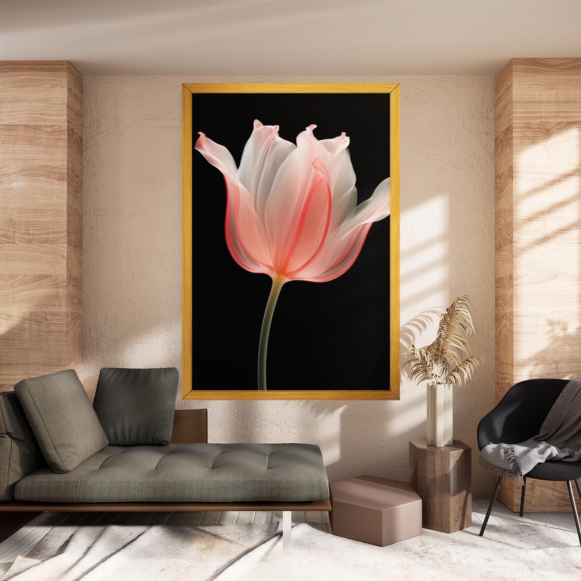 Leinwandbild Pastel Pink Tulip mockup 8