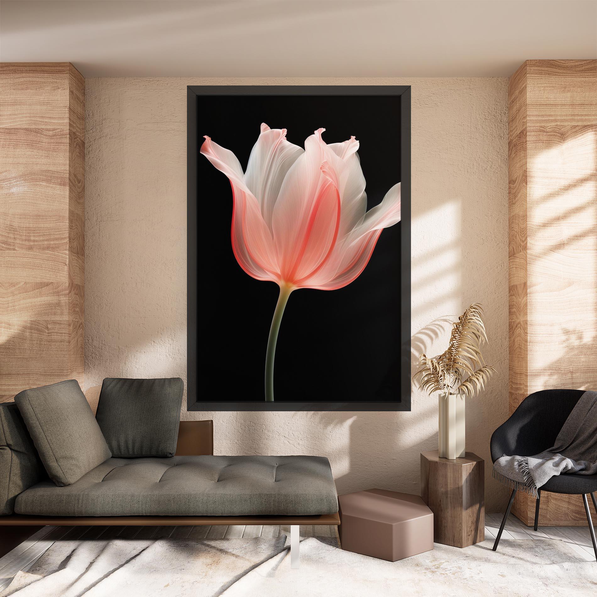 Leinwandbild Pastel Pink Tulip mockup 8