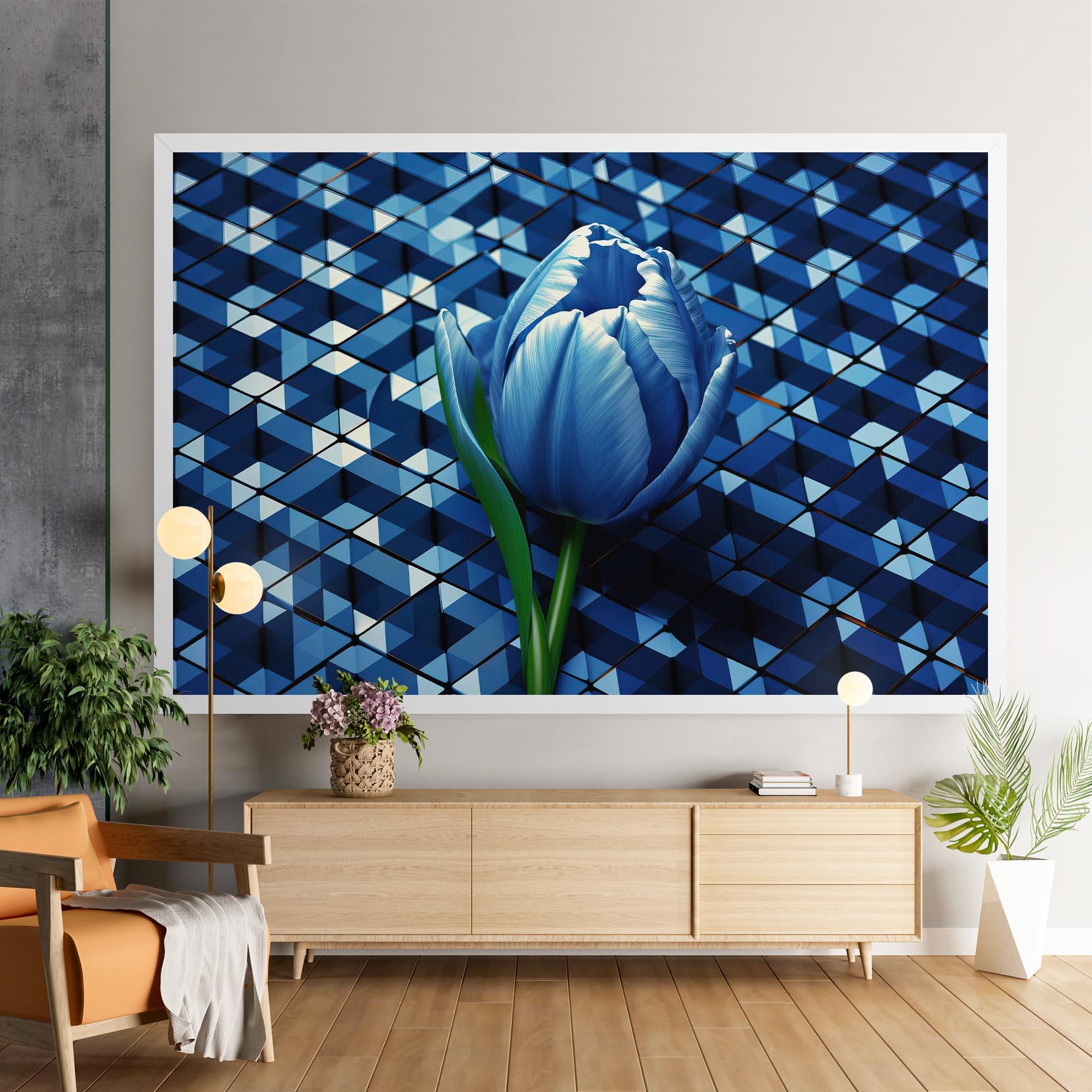 Leinwandbild Blue Tulip mockup 9