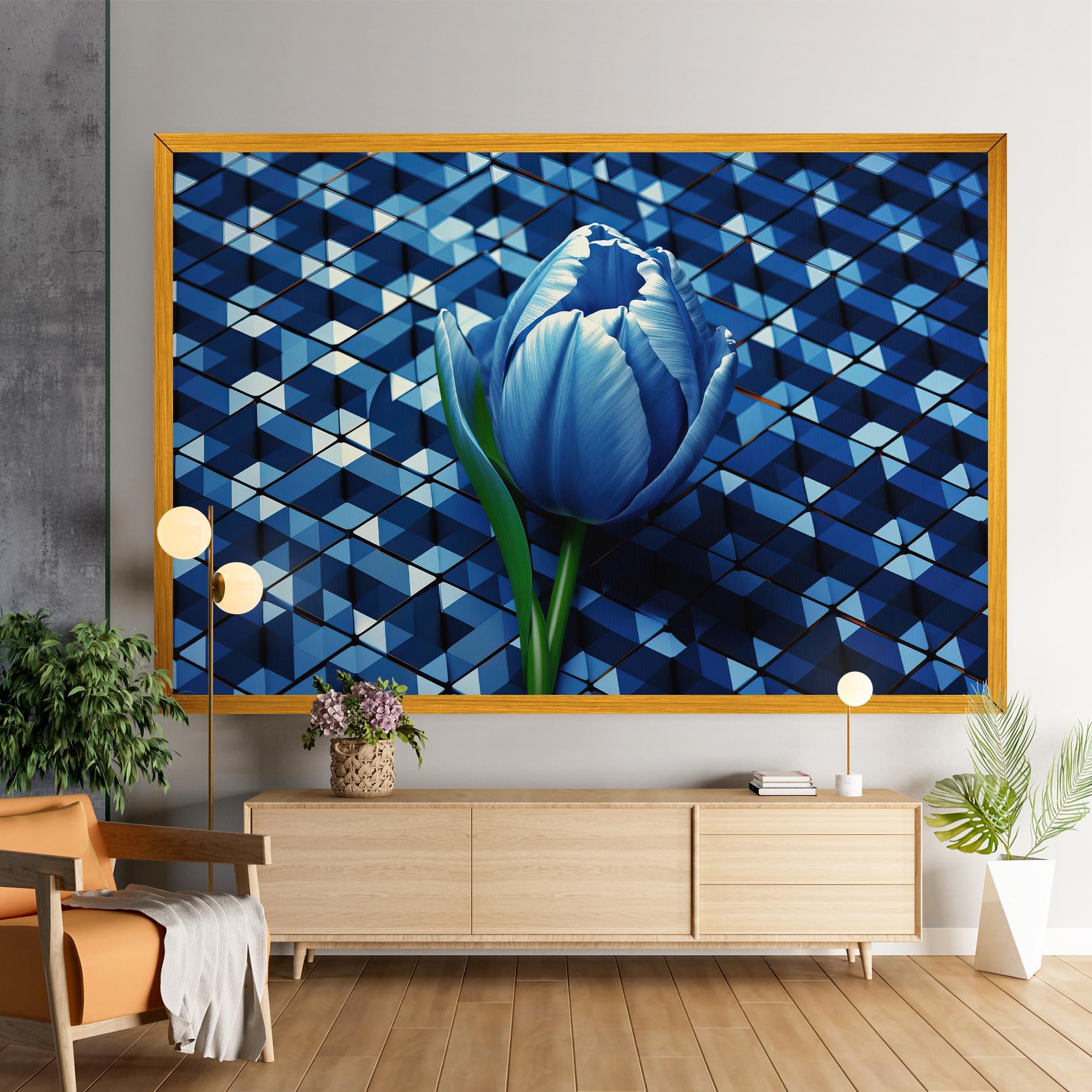 Leinwandbild Blue Tulip mockup 9