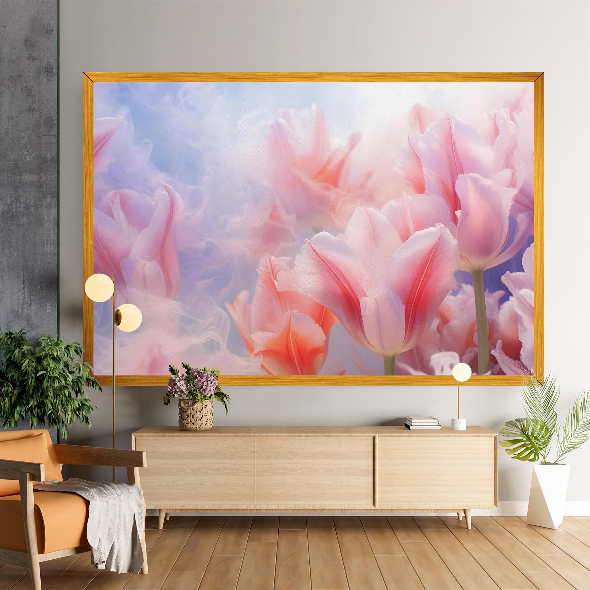 Dreamy Pink Tulips mockup 9