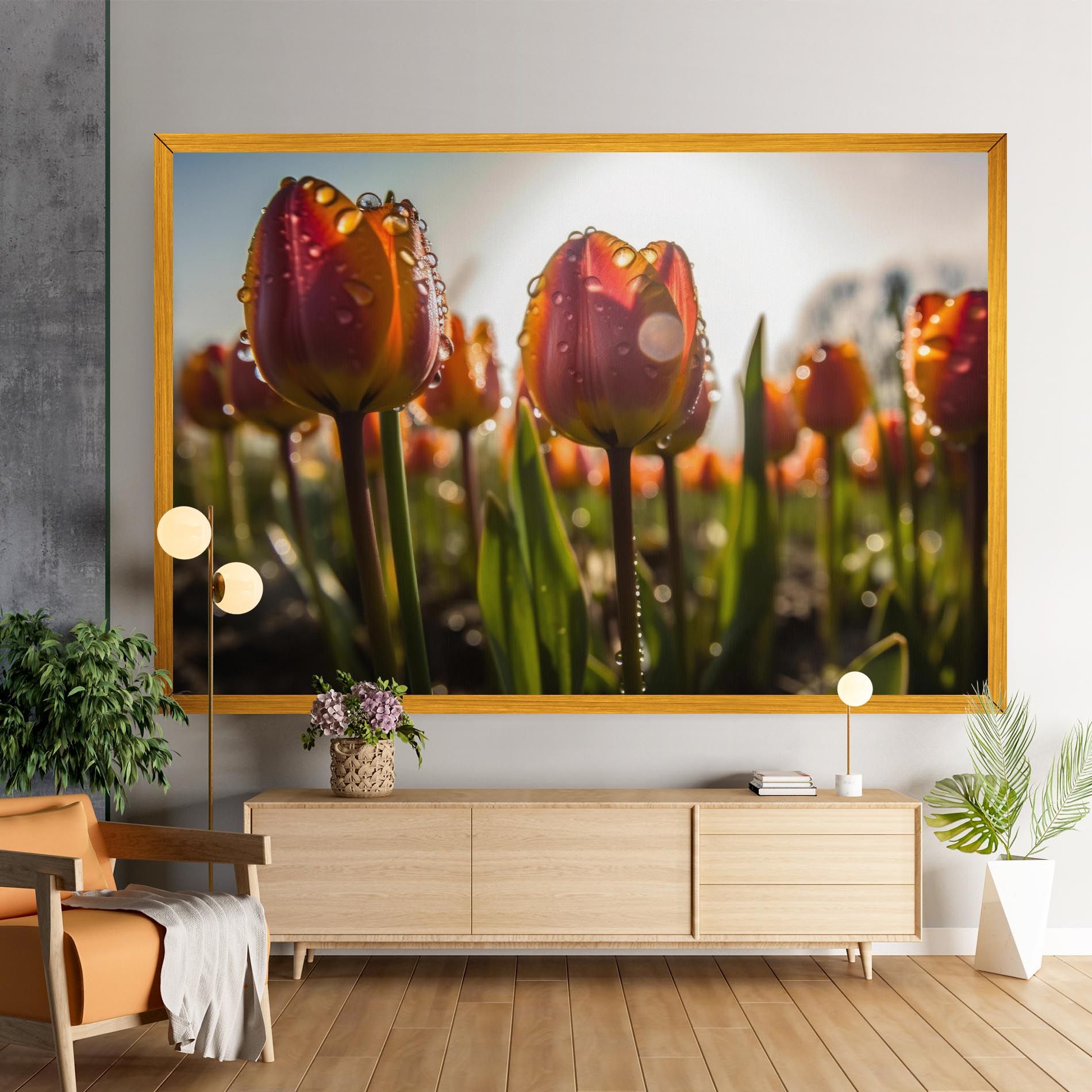 Orange Tulips After Rain mockup 9