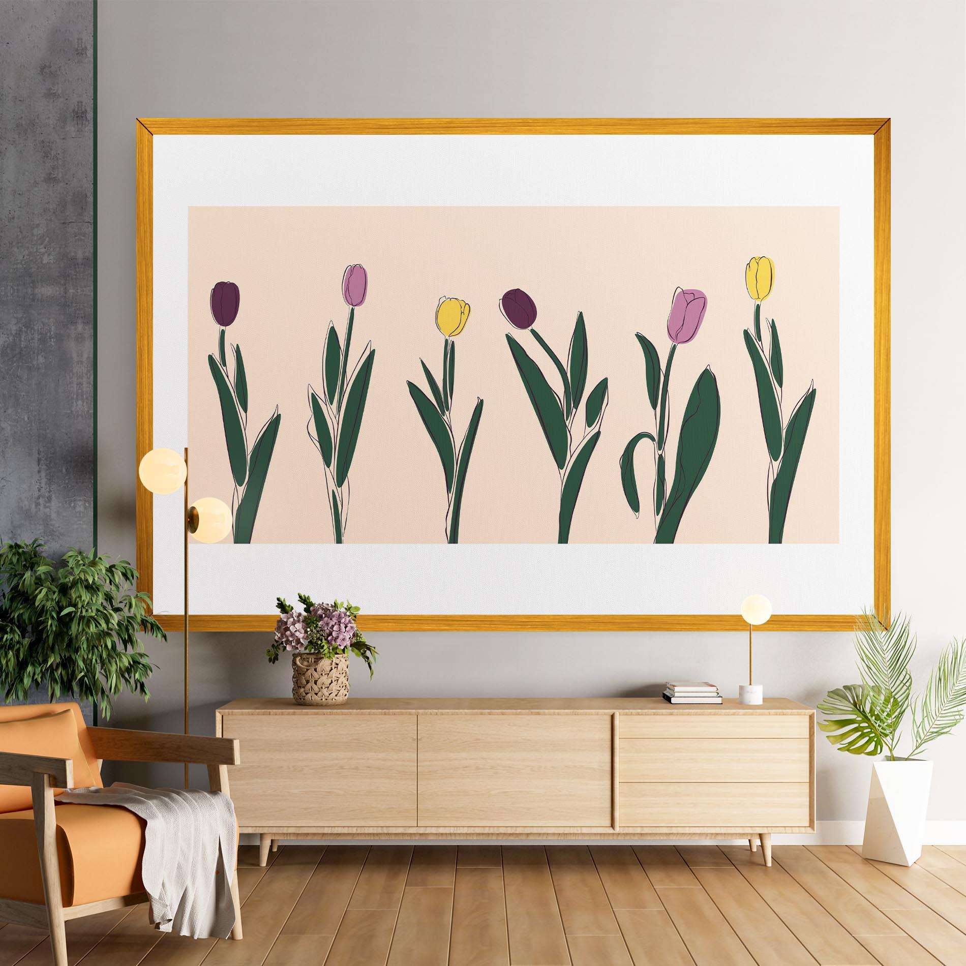 Leinwandbild Tulips Set mockup 9