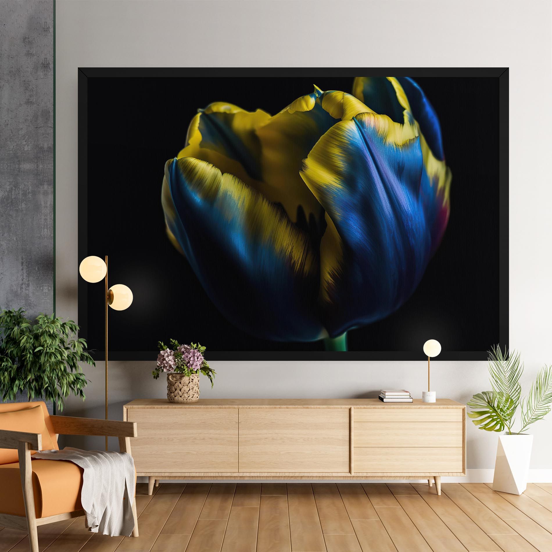 Yellow Blue Tulip mockup 9