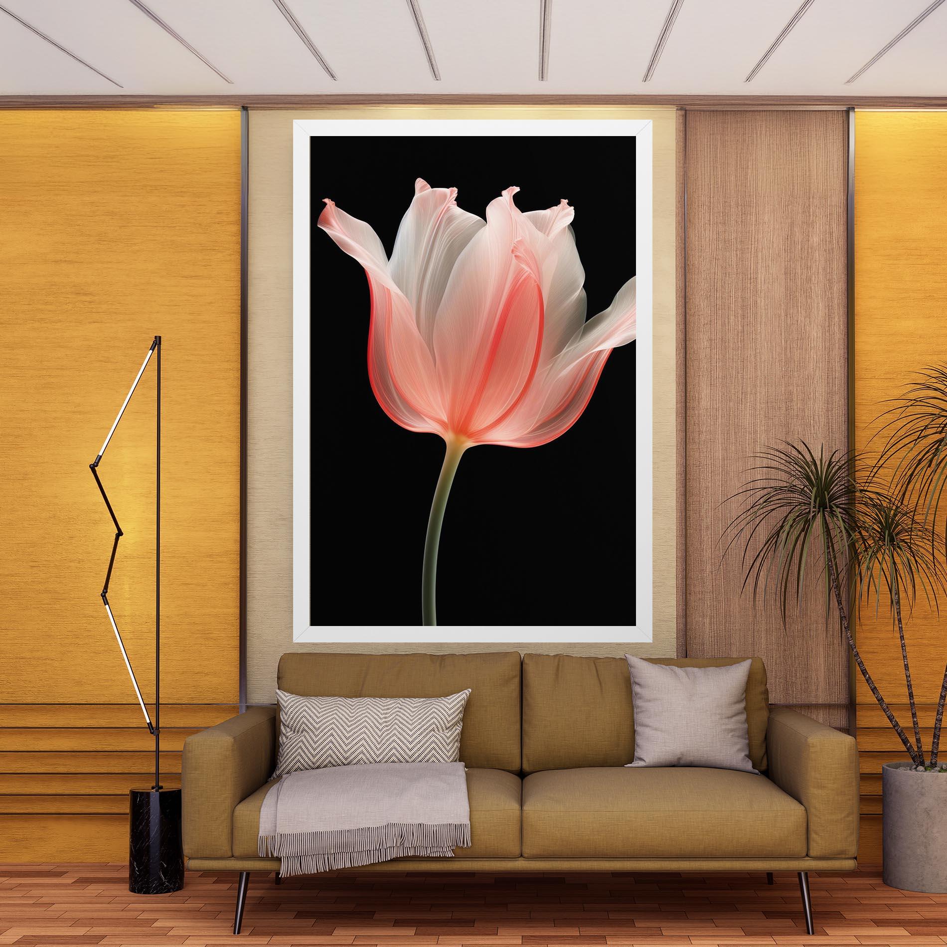 Leinwandbild Pastel Pink Tulip mockup 9