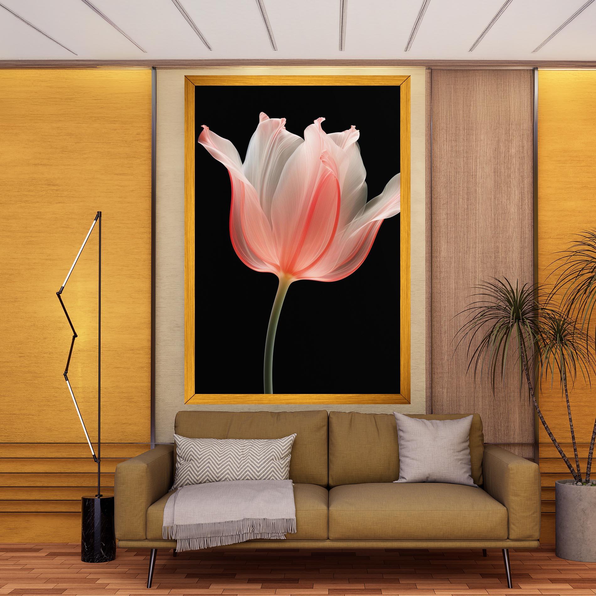 Leinwandbild Pastel Pink Tulip mockup 9