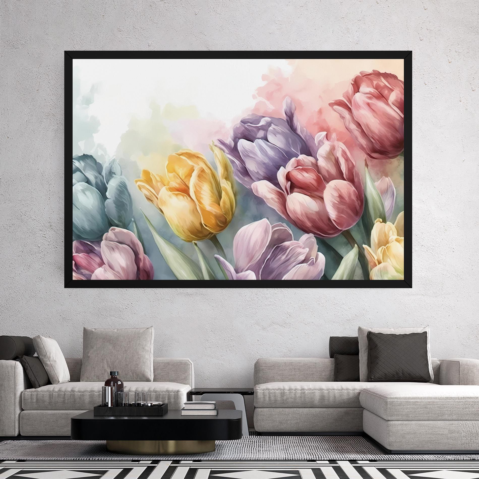 Pastel Tulips mockup 2