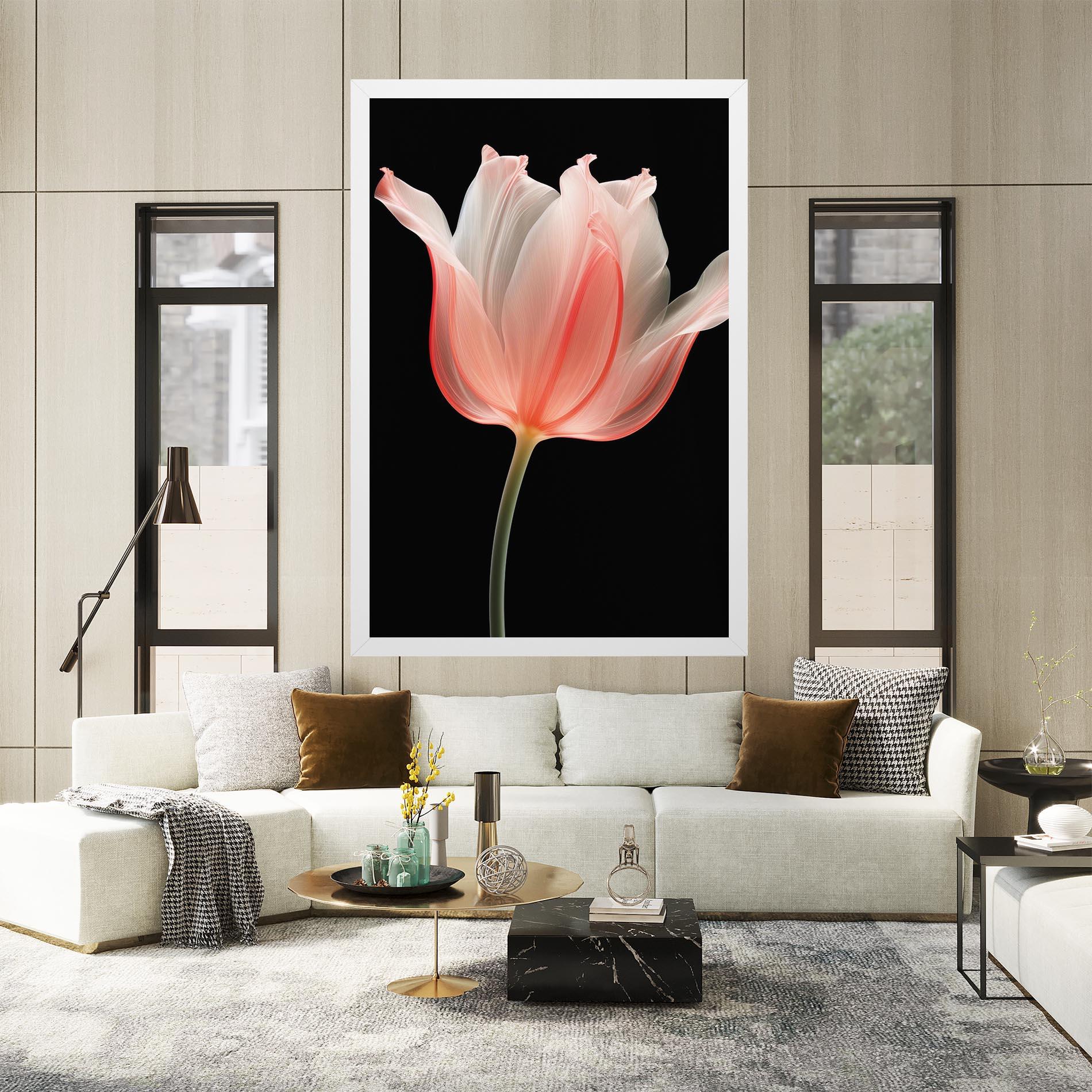 Leinwandbild Pastel Pink Tulip mockup 2
