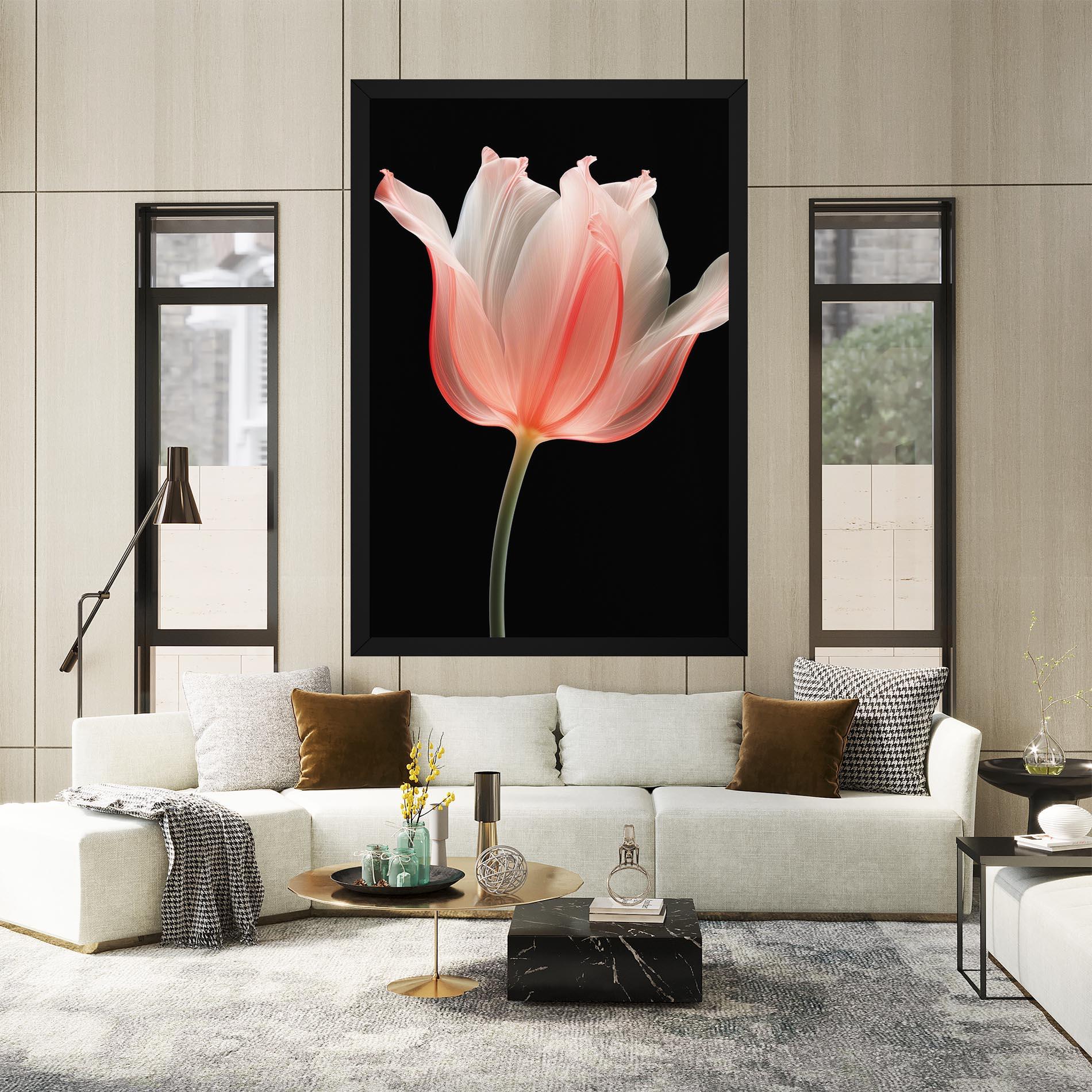 Leinwandbild Pastel Pink Tulip mockup 2