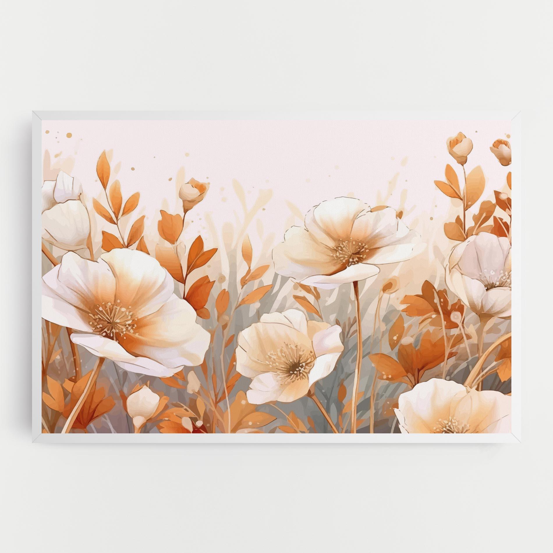 Leinwandbild Orange Cream Poppy mockup 0