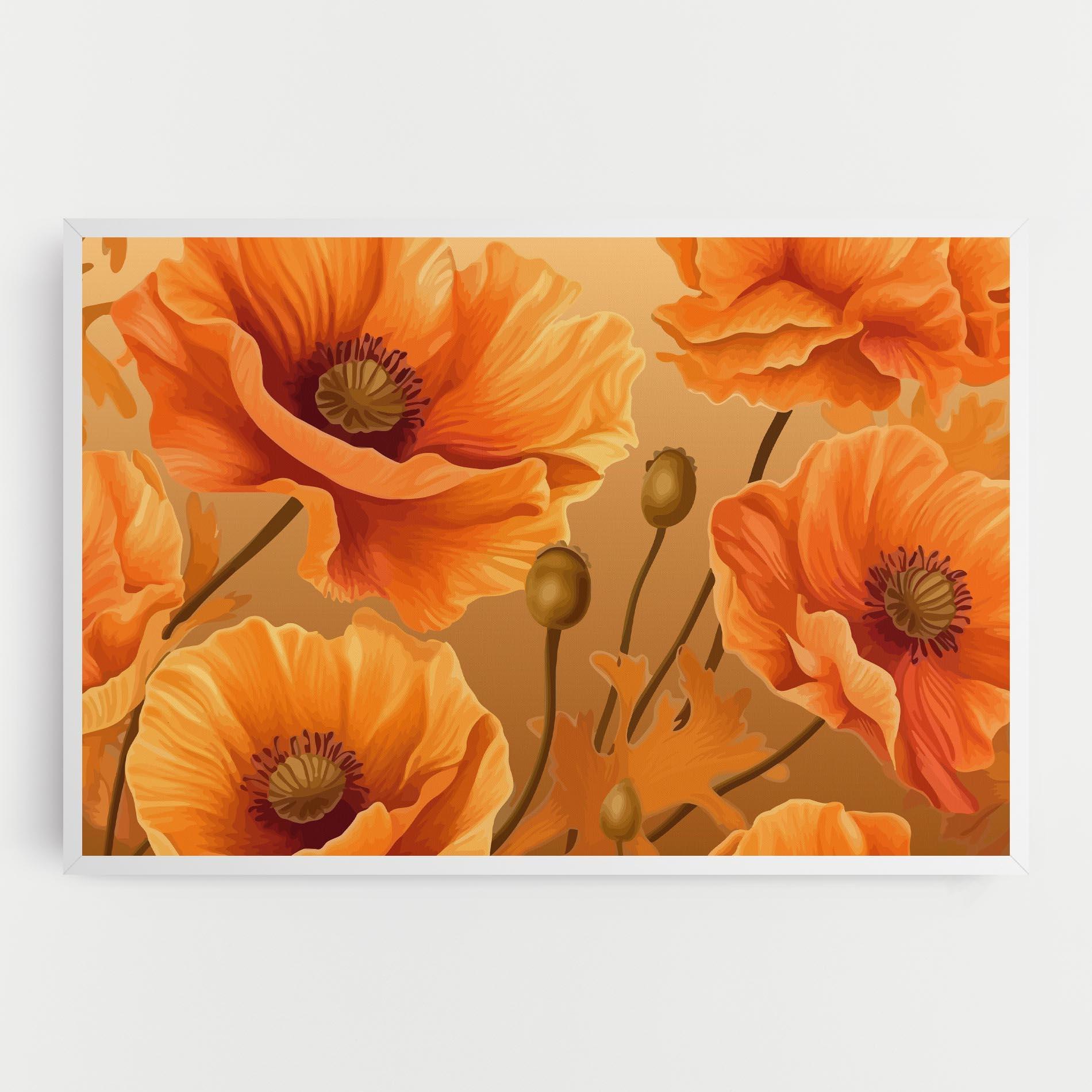 Leinwandbild Pastel Orange Poppy mockup 0