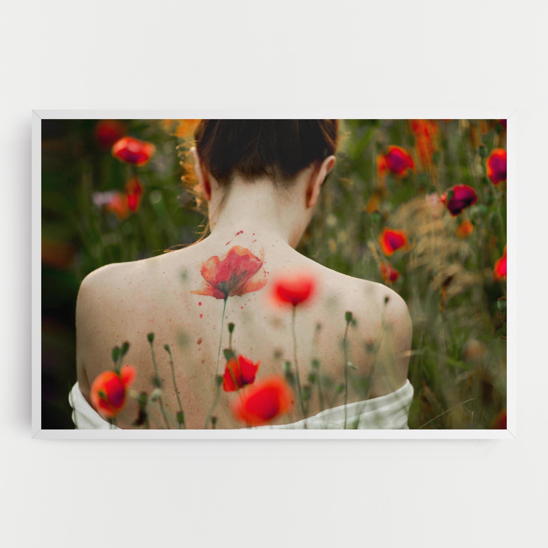 Leinwandbild Poppy Tattoo mockup 0