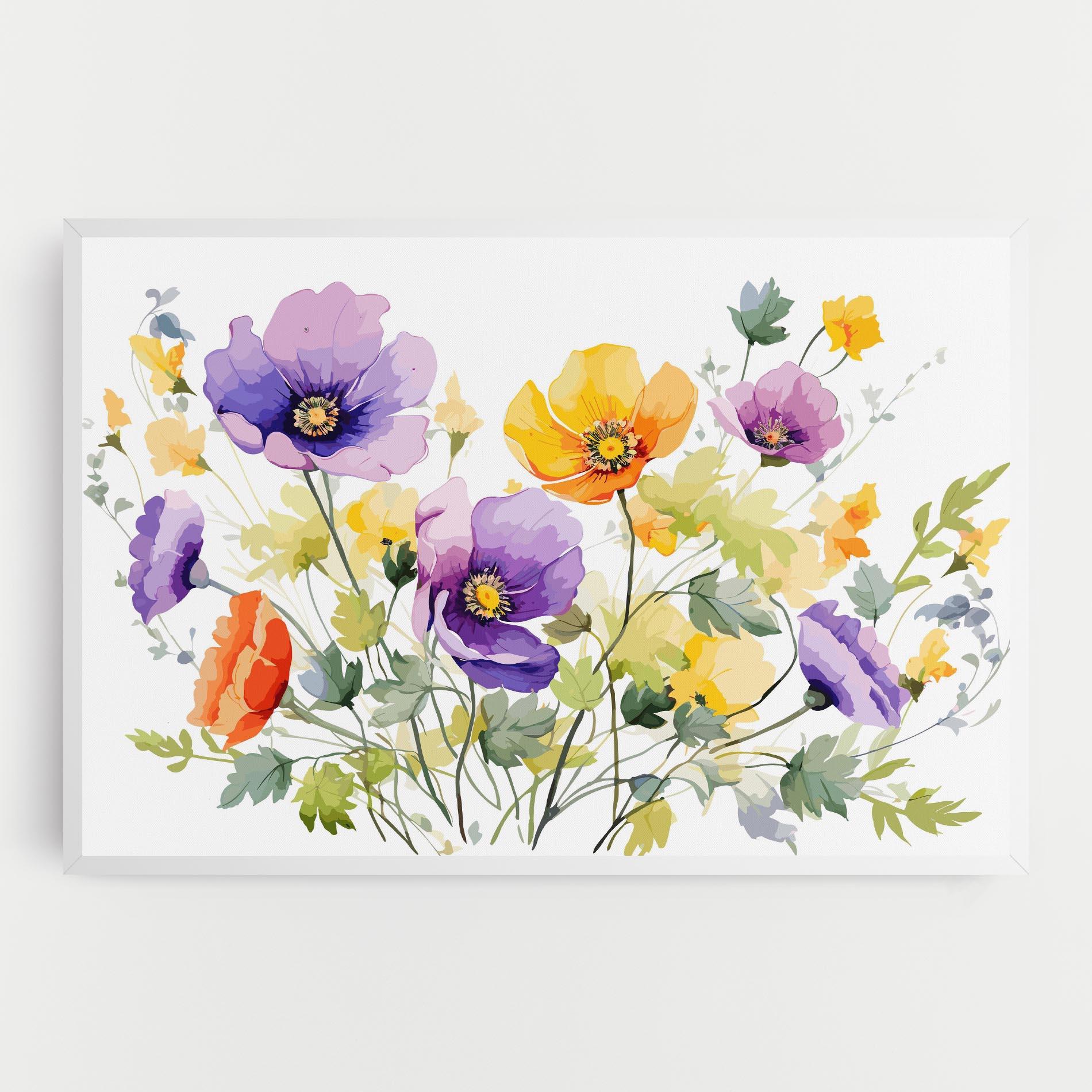 Leinwandbild Purple Orange Poppy mockup 0