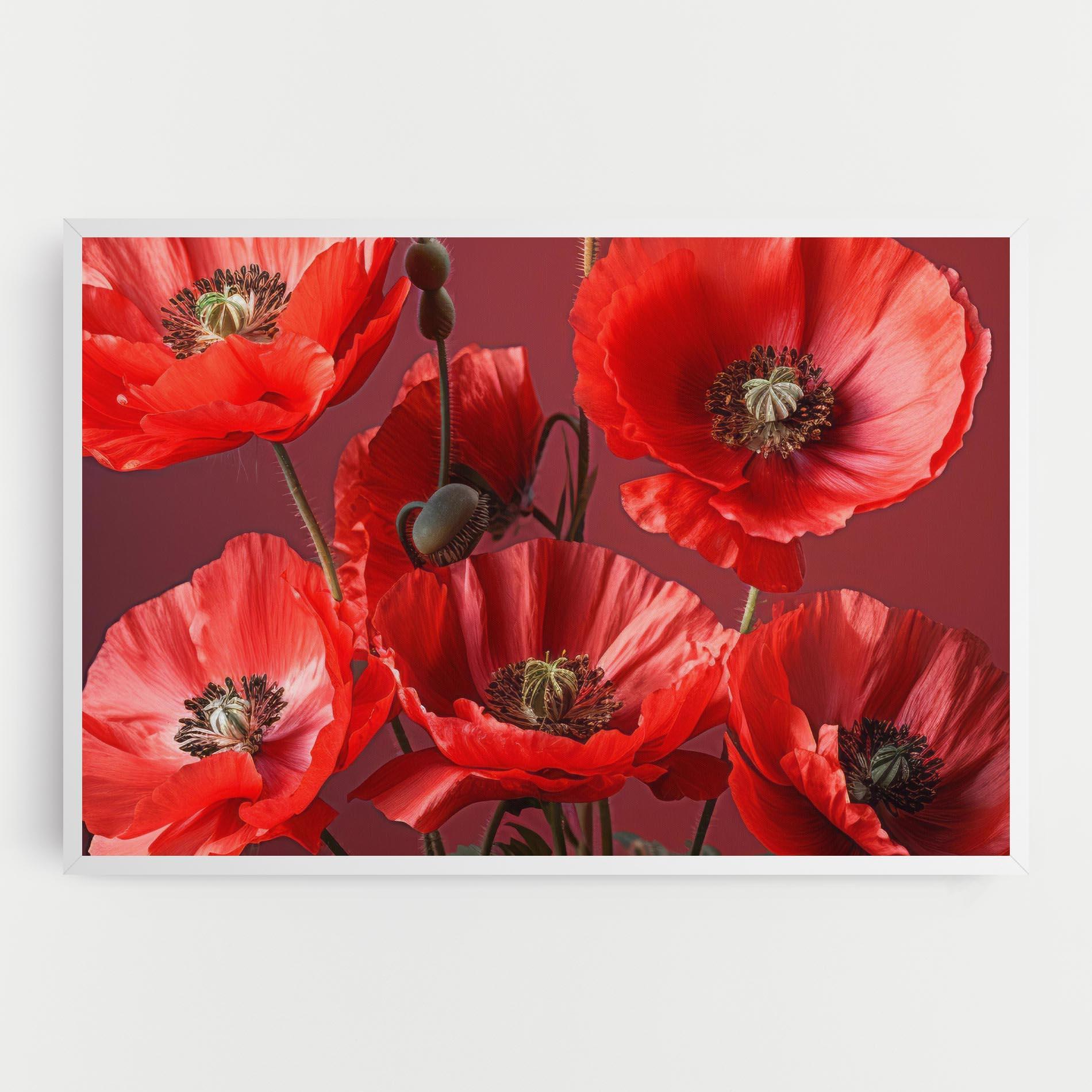 Leinwandbild Red Poppies mockup 0