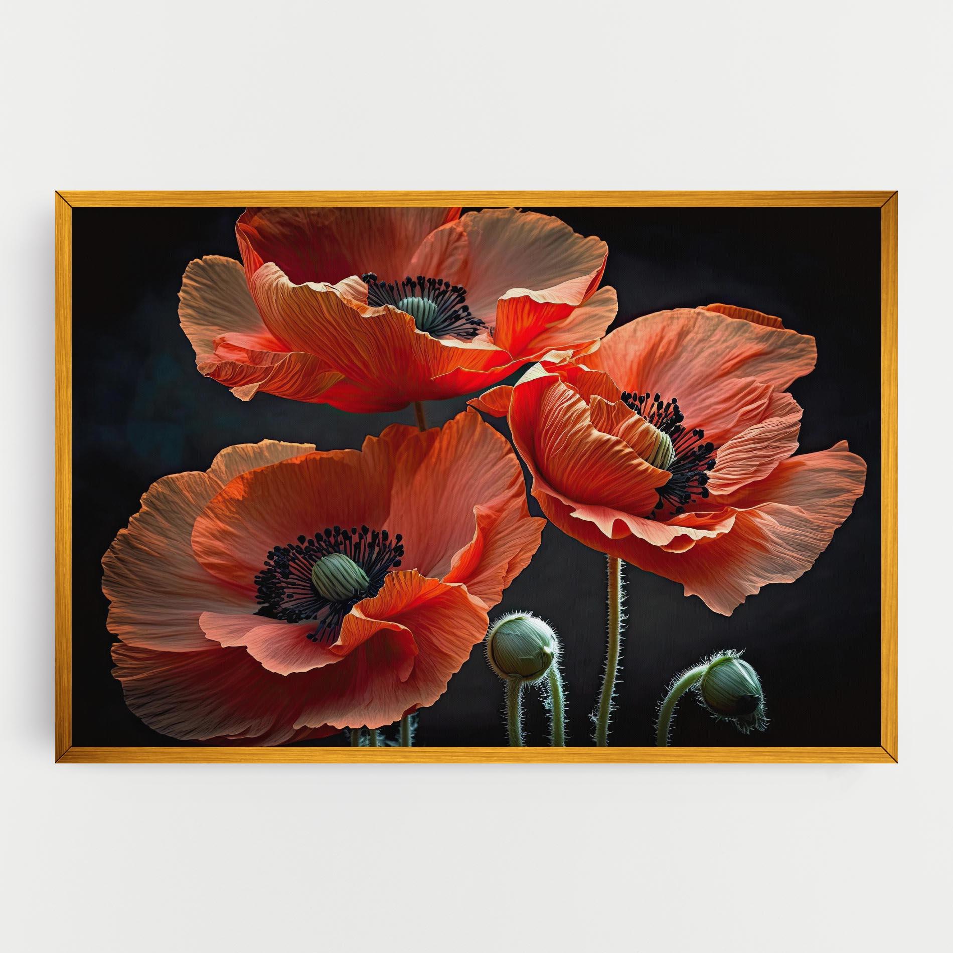 Leinwandbild 3 Poppies mockup 0
