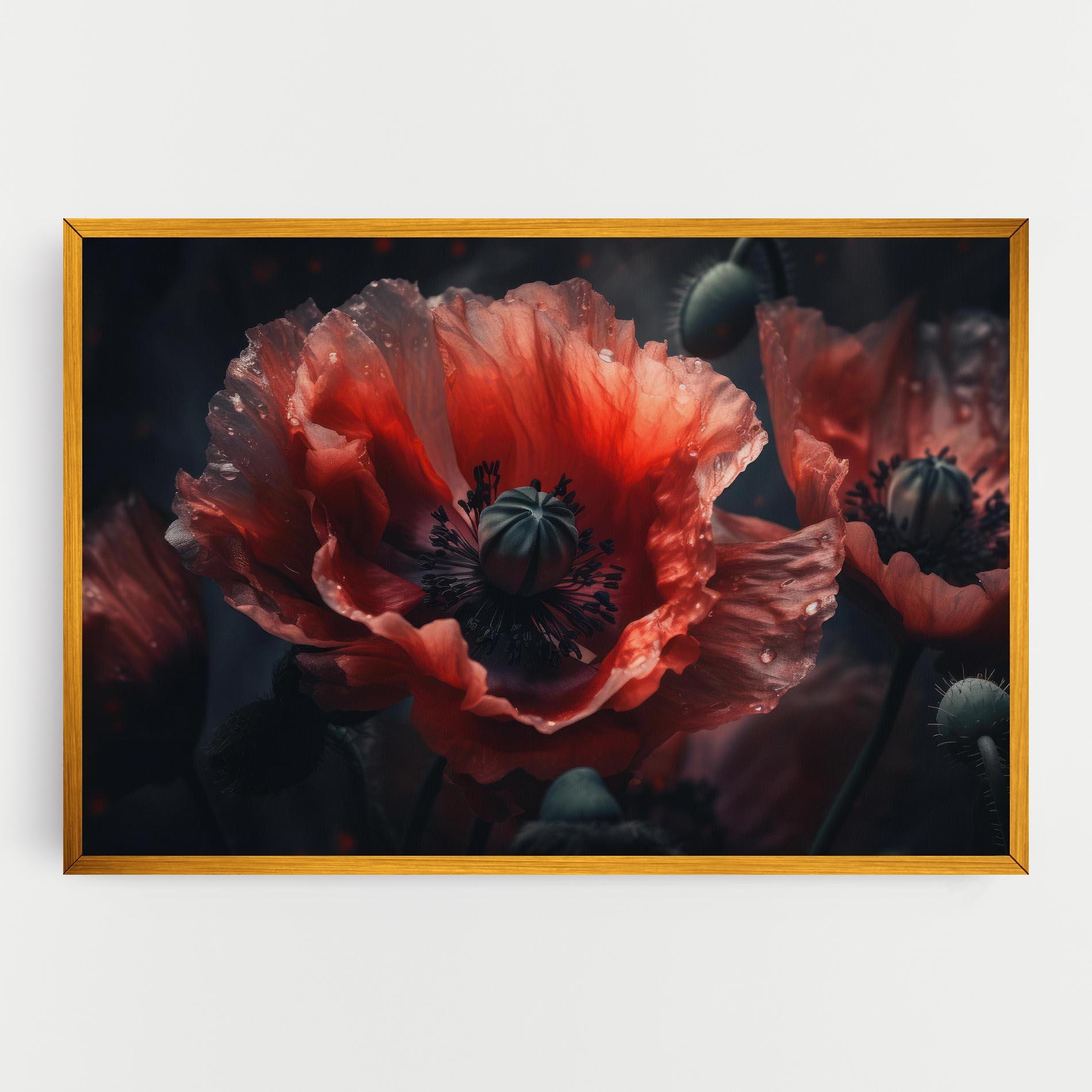 Leinwandbild Dark Shade Poppy mockup 0