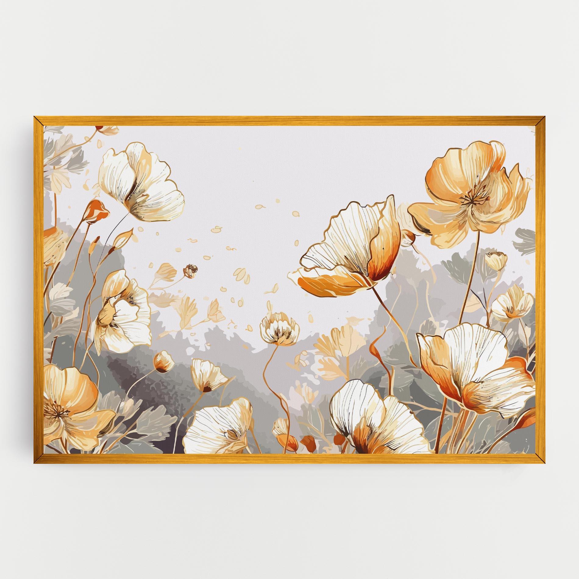 Leinwandbild Gold Poppies mockup 0