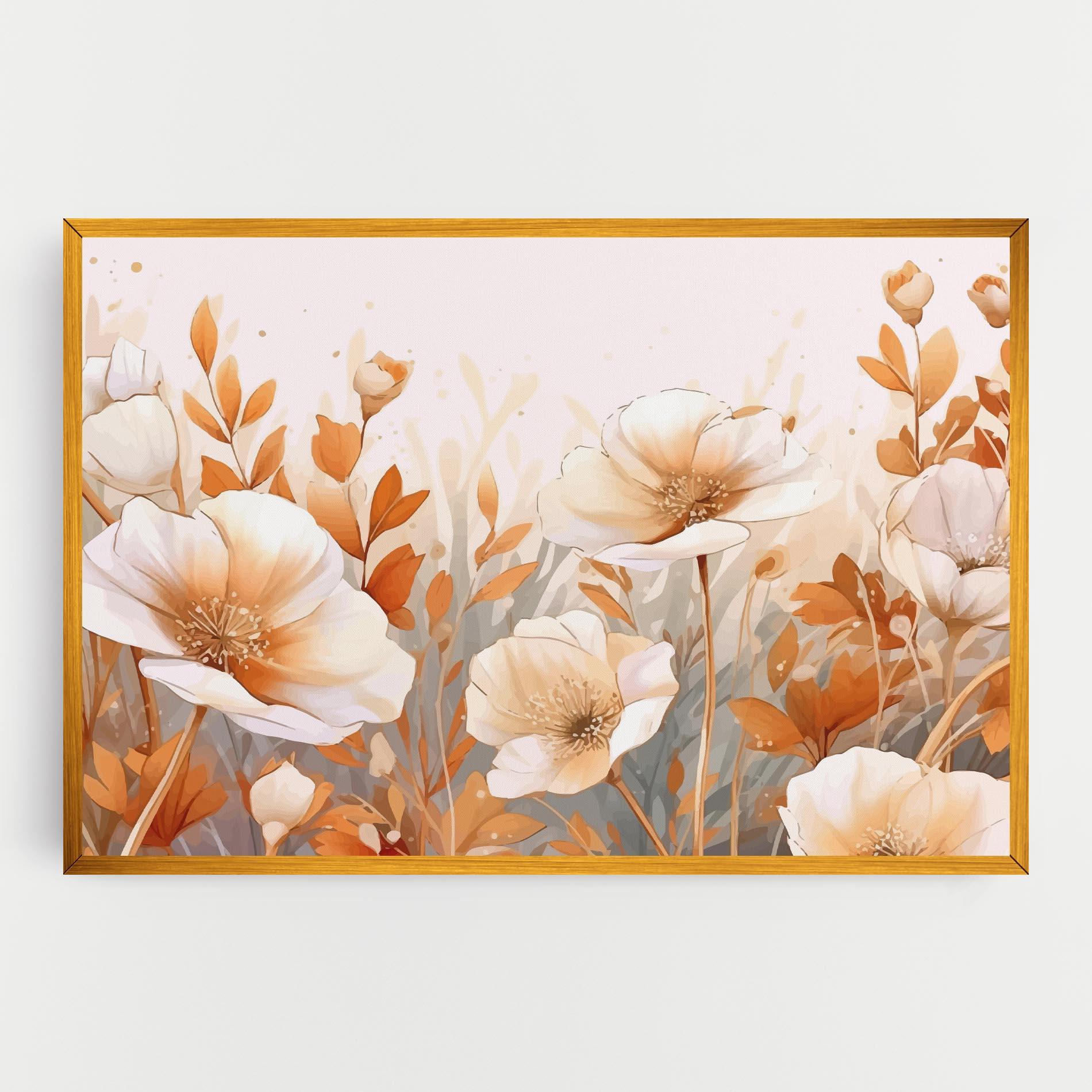 Leinwandbild Orange Cream Poppy mockup 0