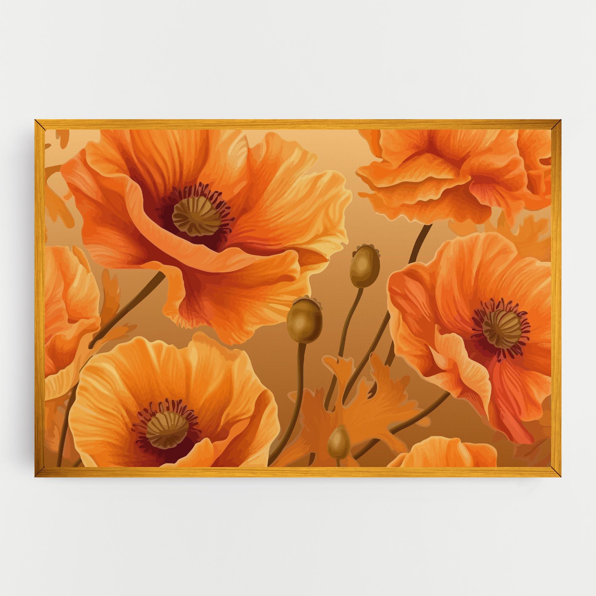 Leinwandbild Pastel Orange Poppy mockup 0