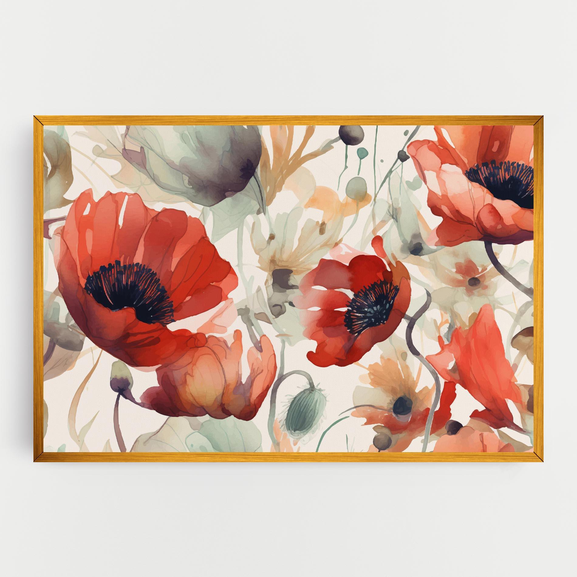 Leinwandbild Poppy Red Cream mockup 0