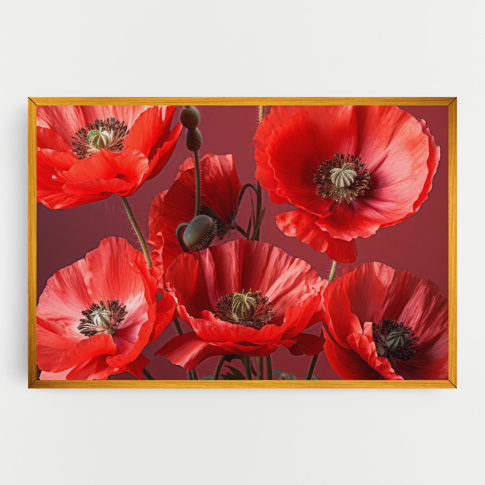 Leinwandbild Red Poppies mockup 0