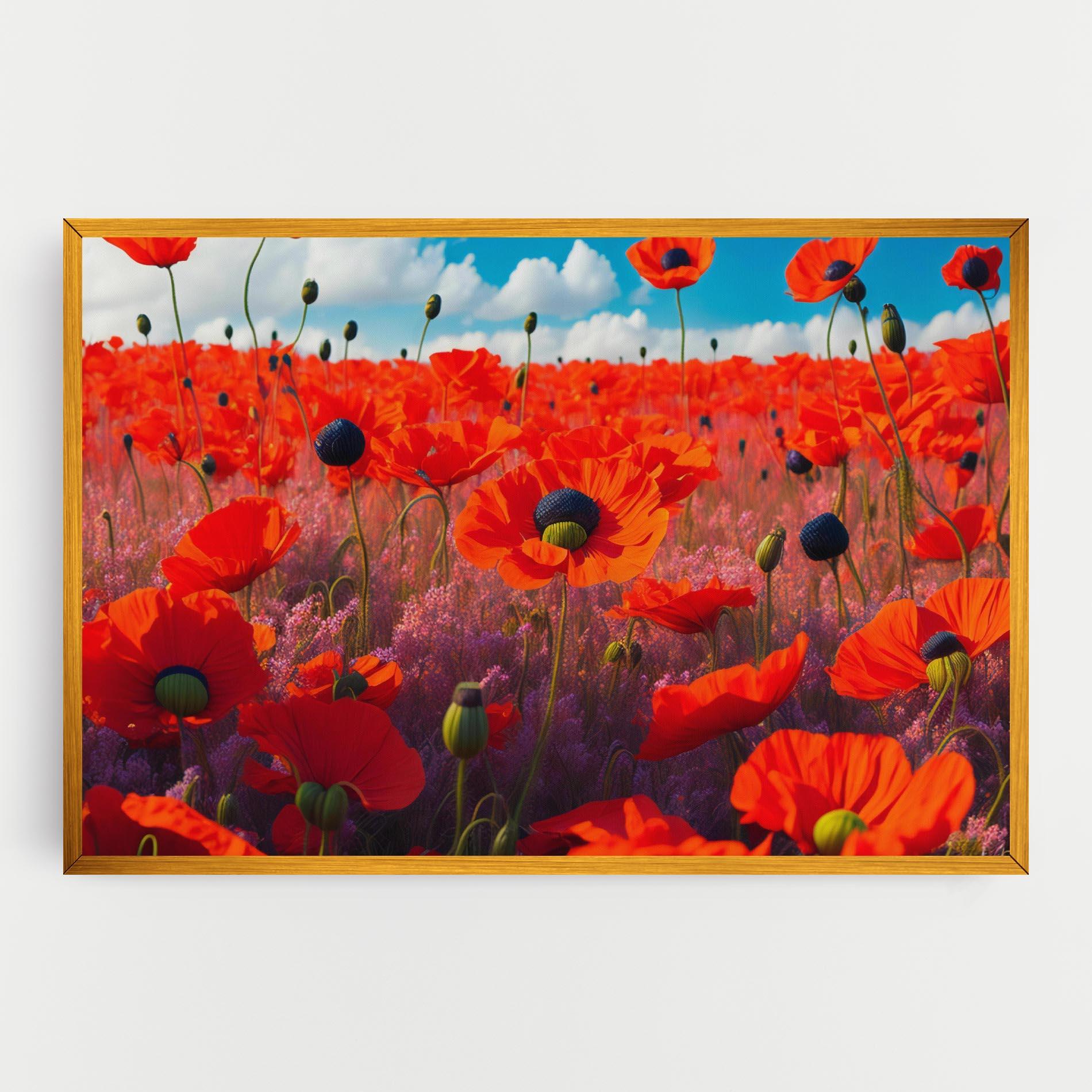 Leinwandbild Wild Poppies mockup 0