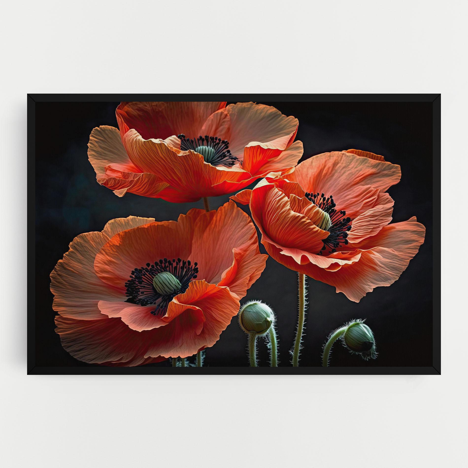 Leinwandbild 3 Poppies mockup 0