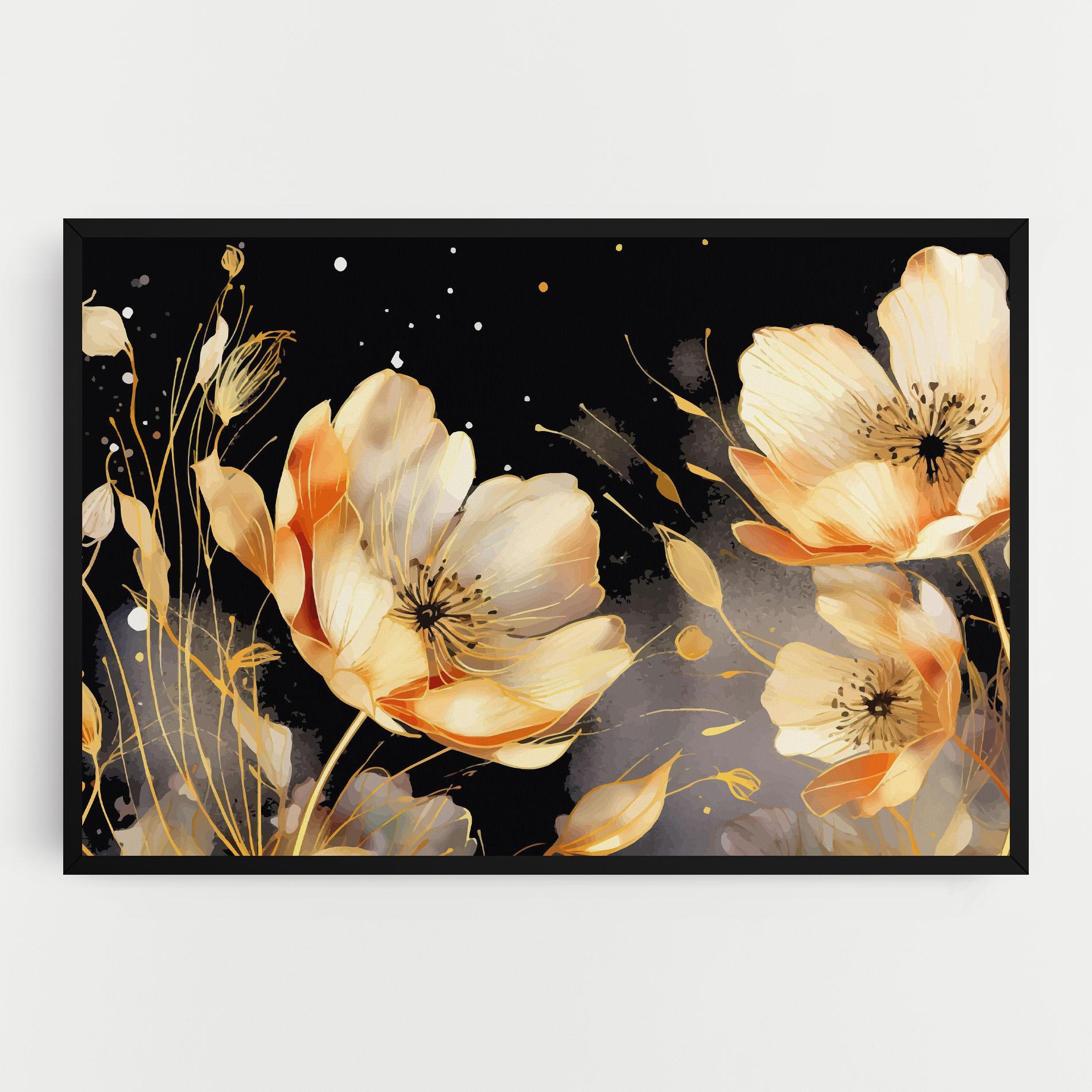 Leinwandbild Gold Poppy Black mockup 0