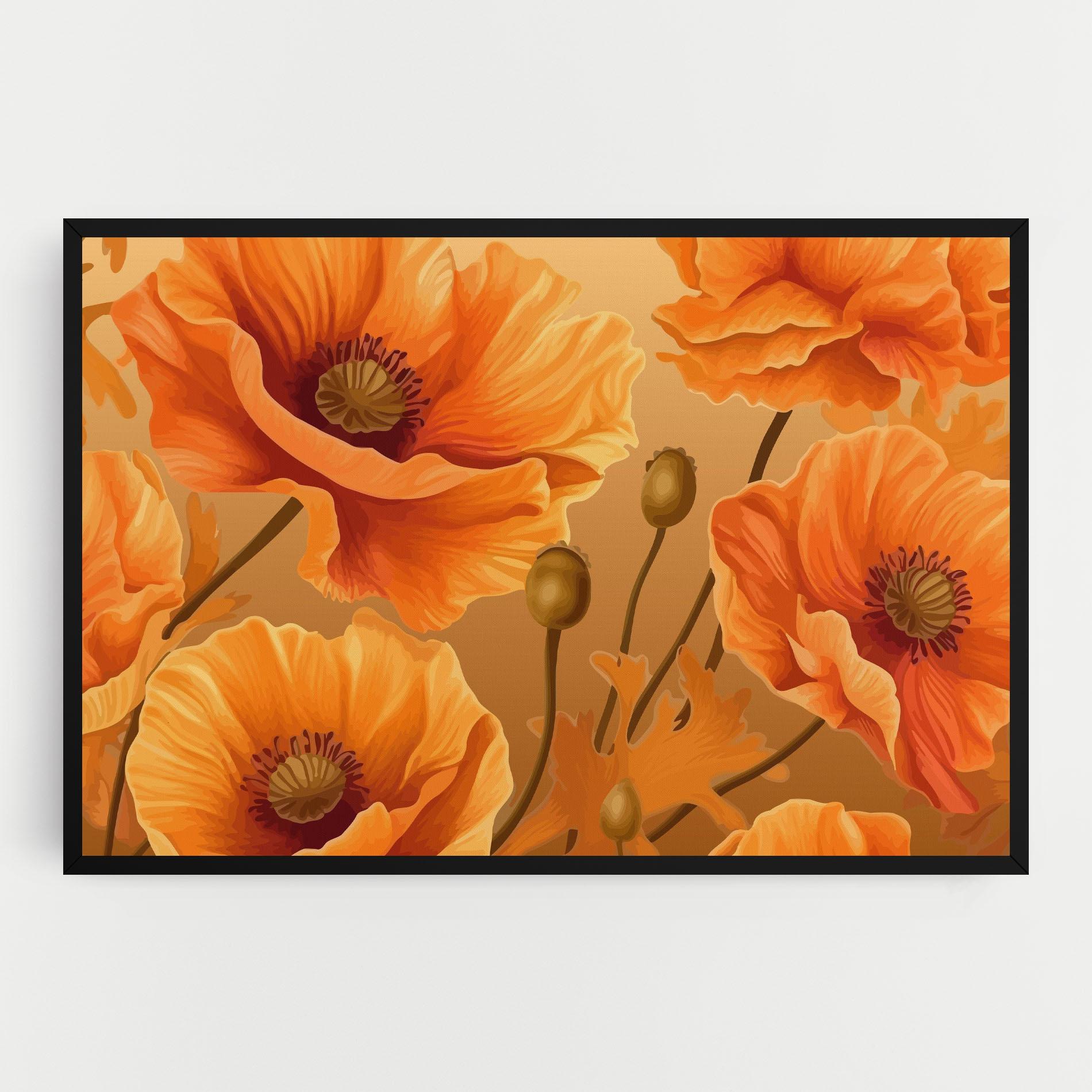 Leinwandbild Pastel Orange Poppy mockup 0