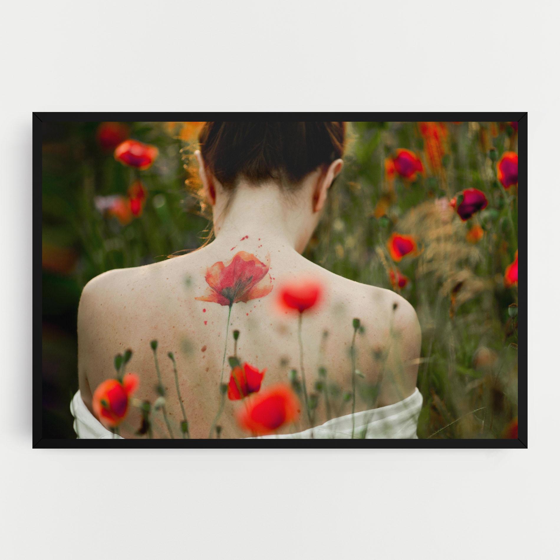 Leinwandbild Poppy Tattoo mockup 0